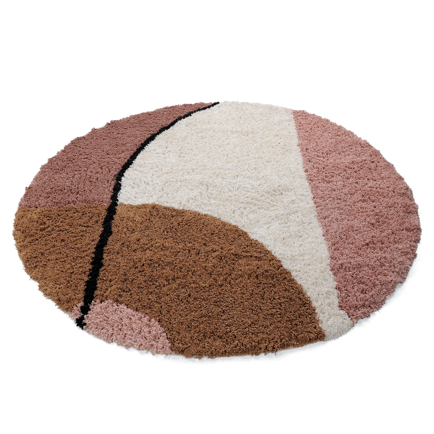 Round rug - Perast Natural Cotton Shaggy (multi)
