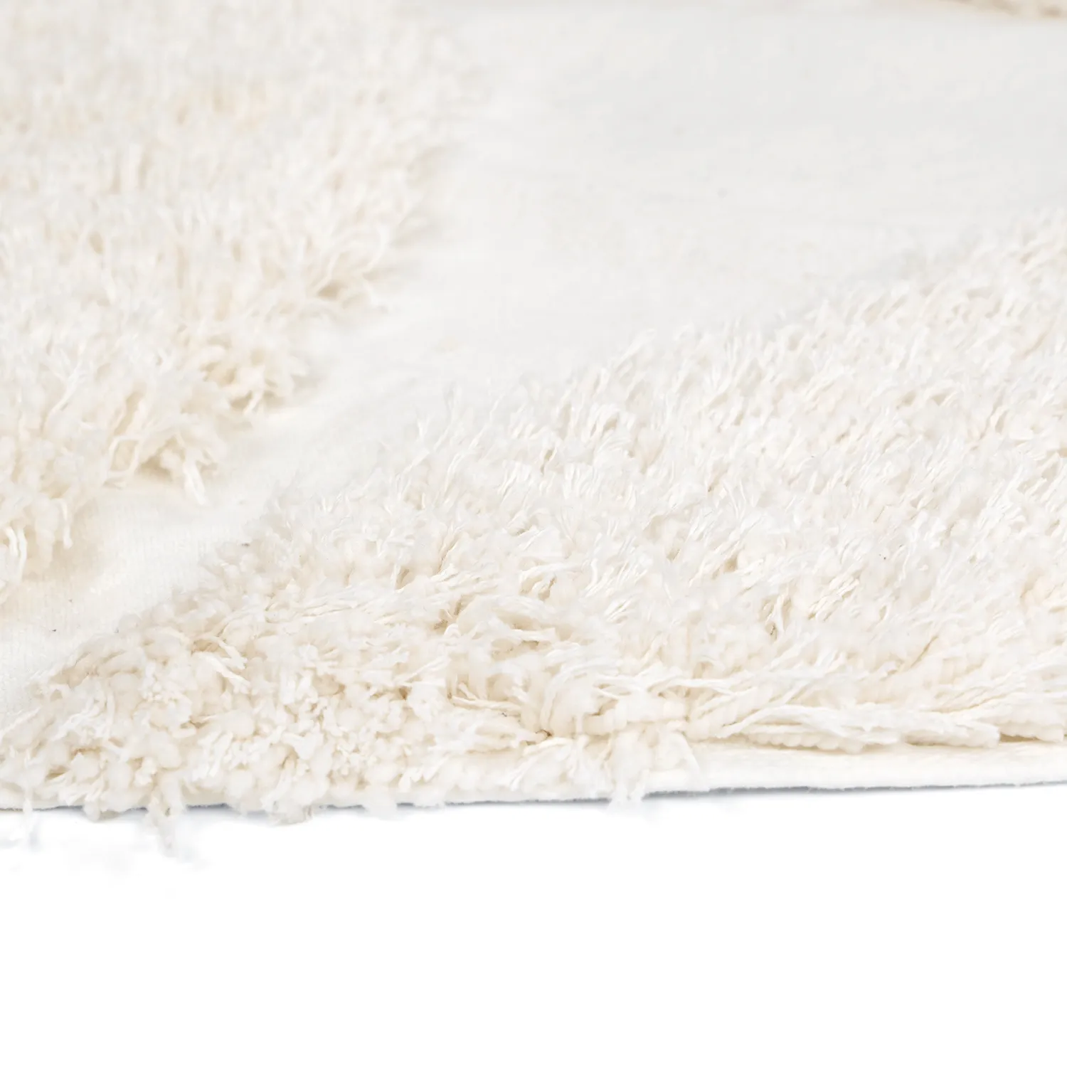 Round rug - Sivota Natural Cotton Shaggy (off-white)