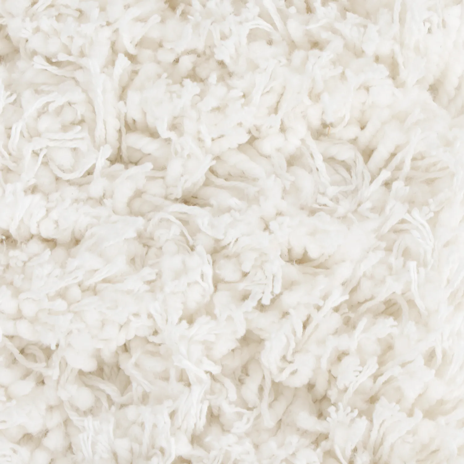 Round rug - Sivota Natural Cotton Shaggy (off-white)