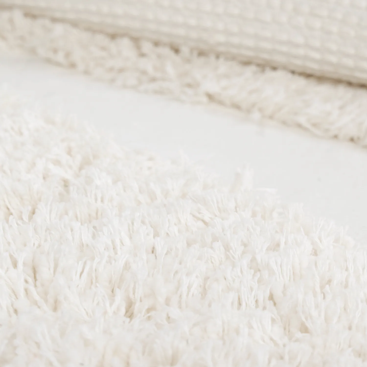Round rug - Sivota Natural Cotton Shaggy (off-white)