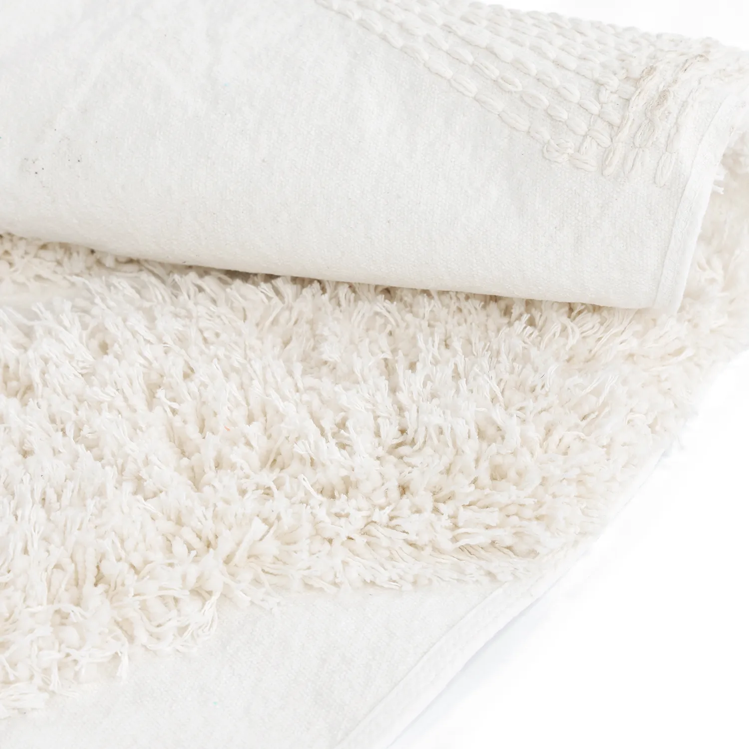 Round rug - Sivota Natural Cotton Shaggy (off-white)