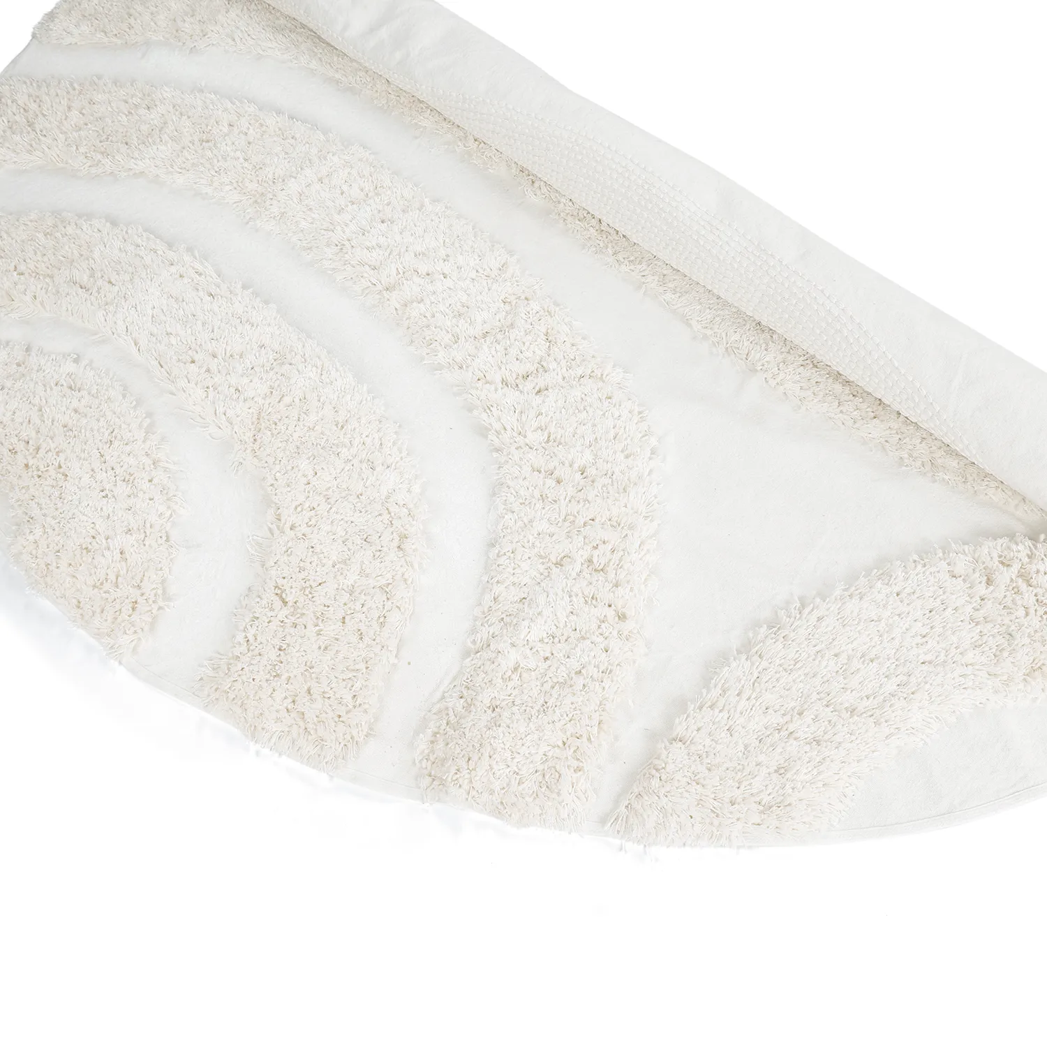 Round rug - Sivota Natural Cotton Shaggy (off-white)