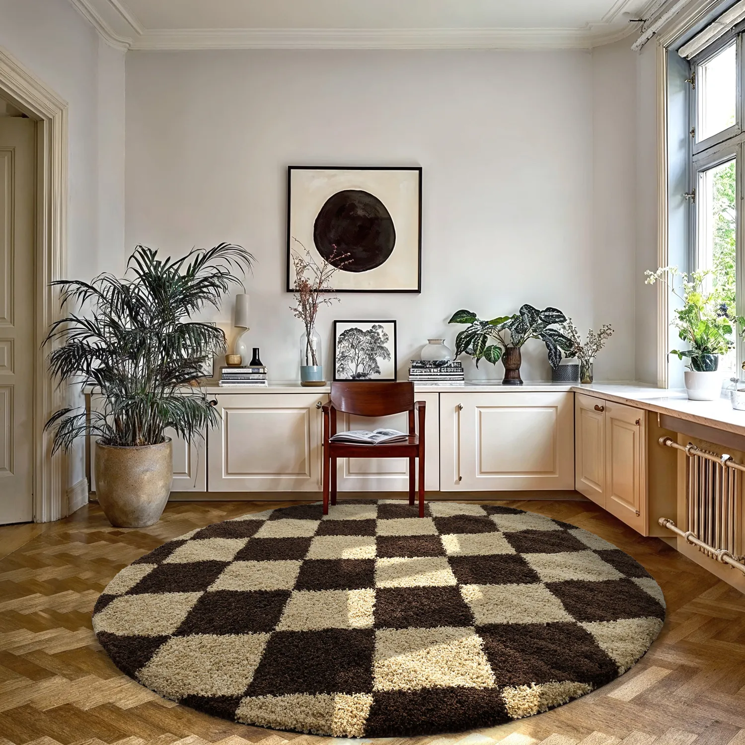 Round rugs - Albi (brown/beige)