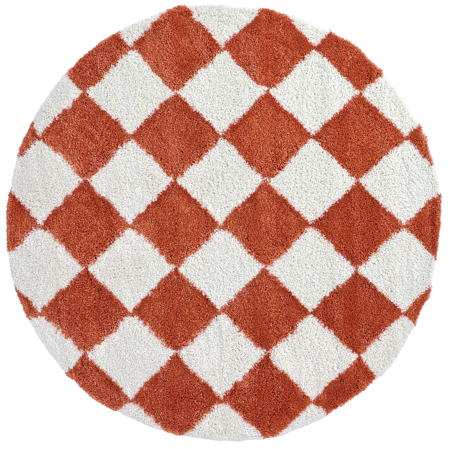Round rugs - Albi (white/orange)