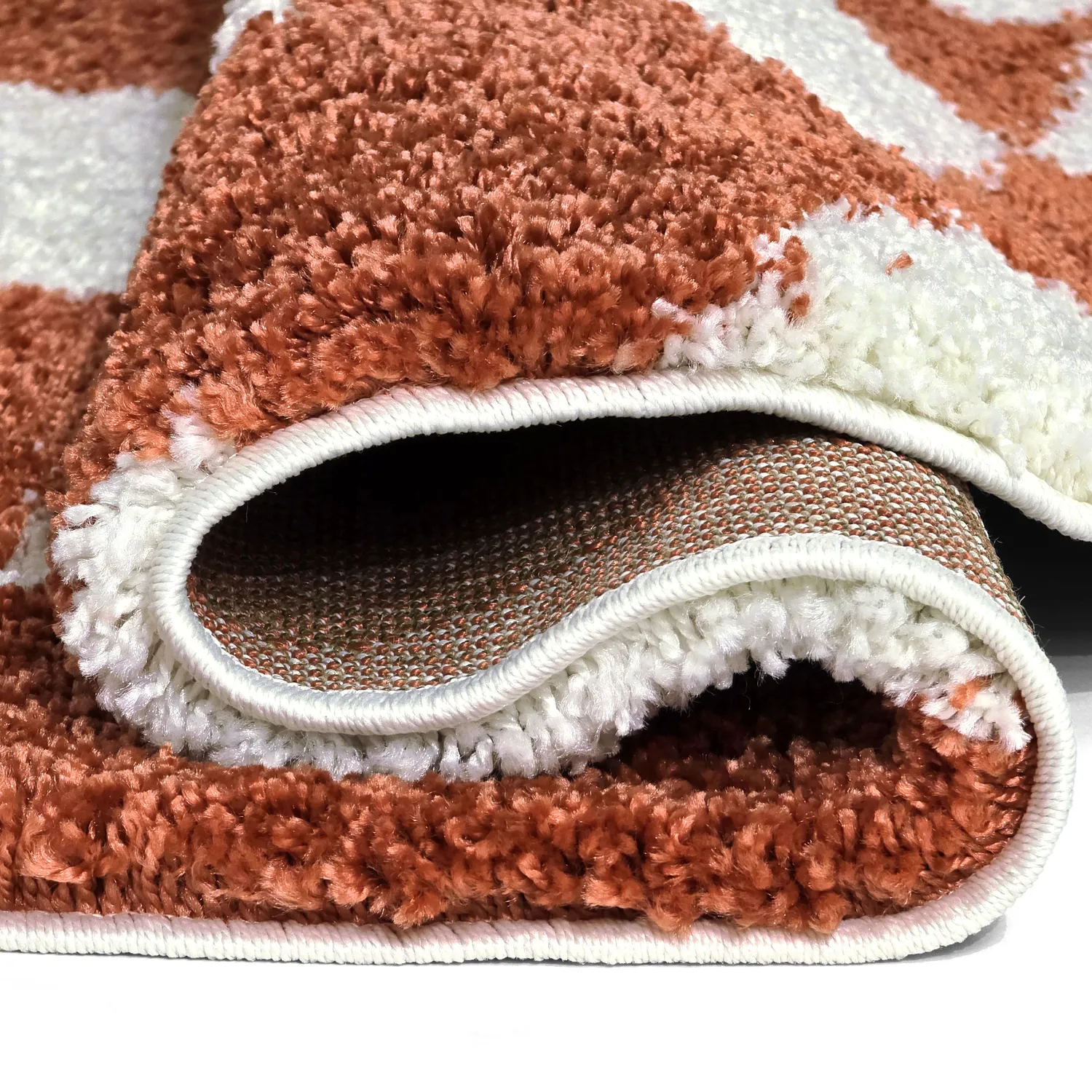Round rugs - Albi (white/orange)