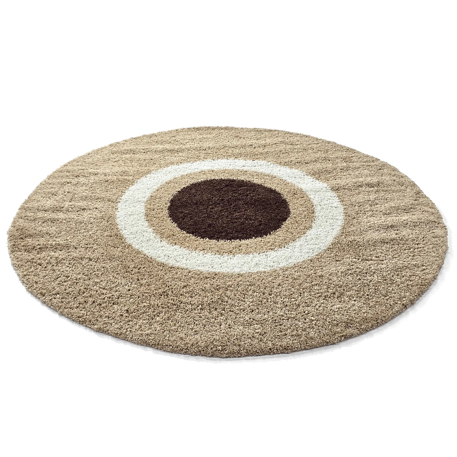 Round rugs - Alsace (beige/white/brown)