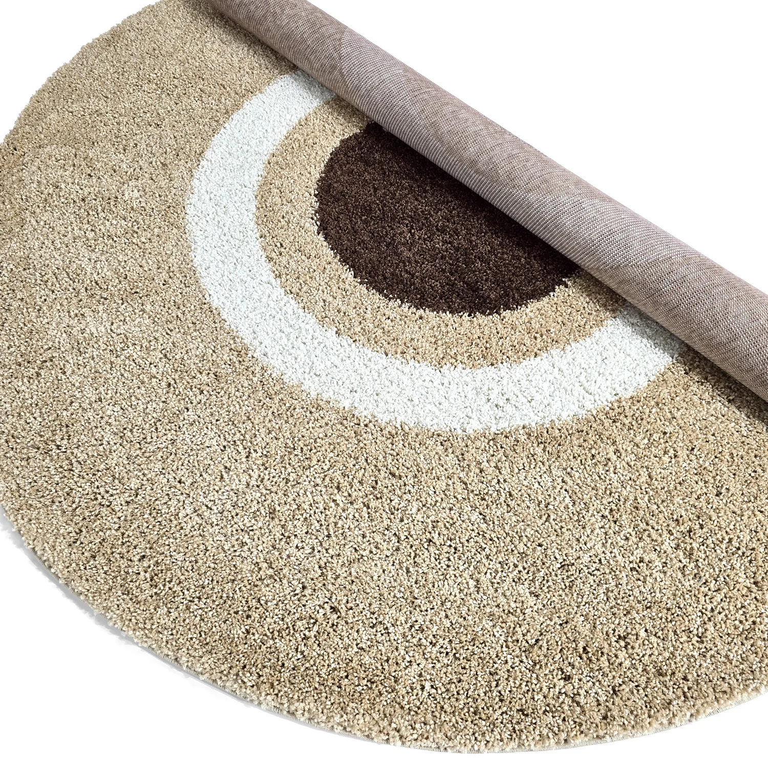Round rugs - Alsace (beige/white/brown)