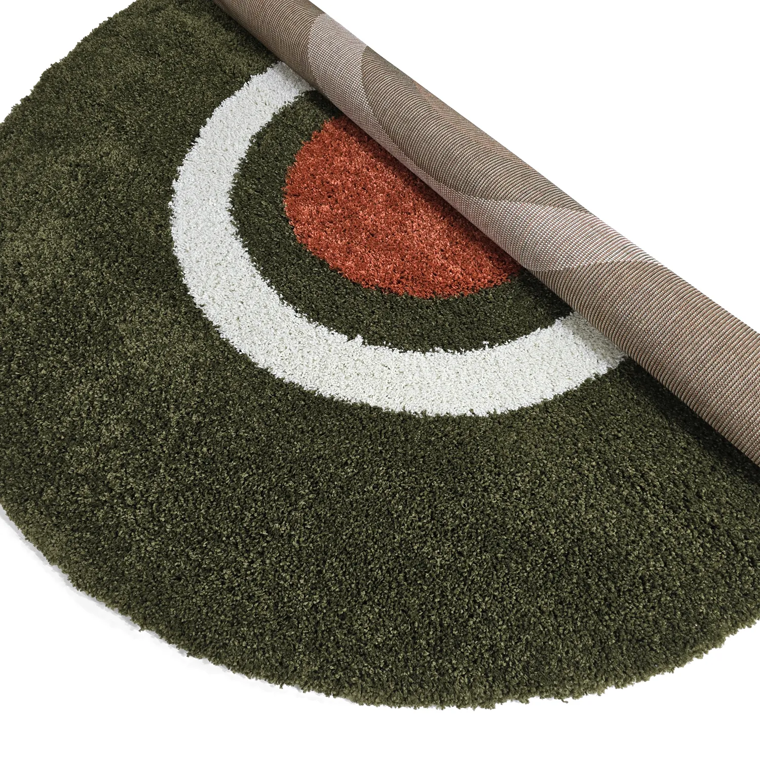 Round rugs - Alsace (green/white/orange)