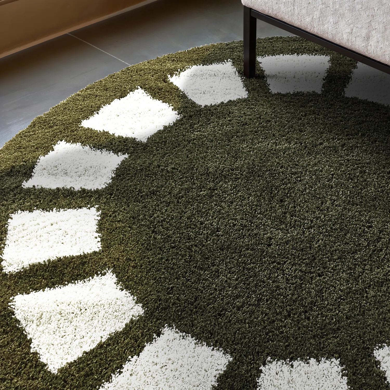 Round rugs - Asilah (green/white)