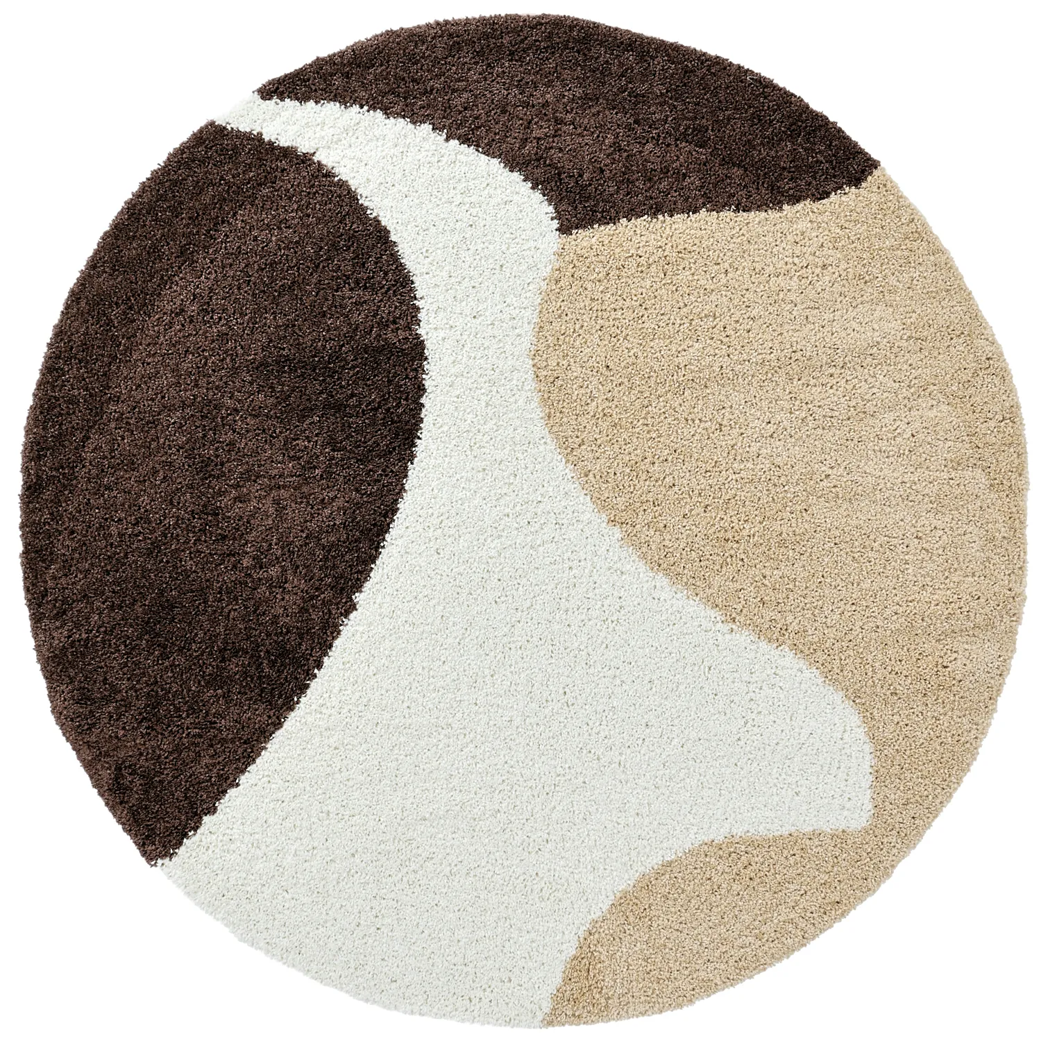 Round rugs - Chiniot (brown/beige/white)