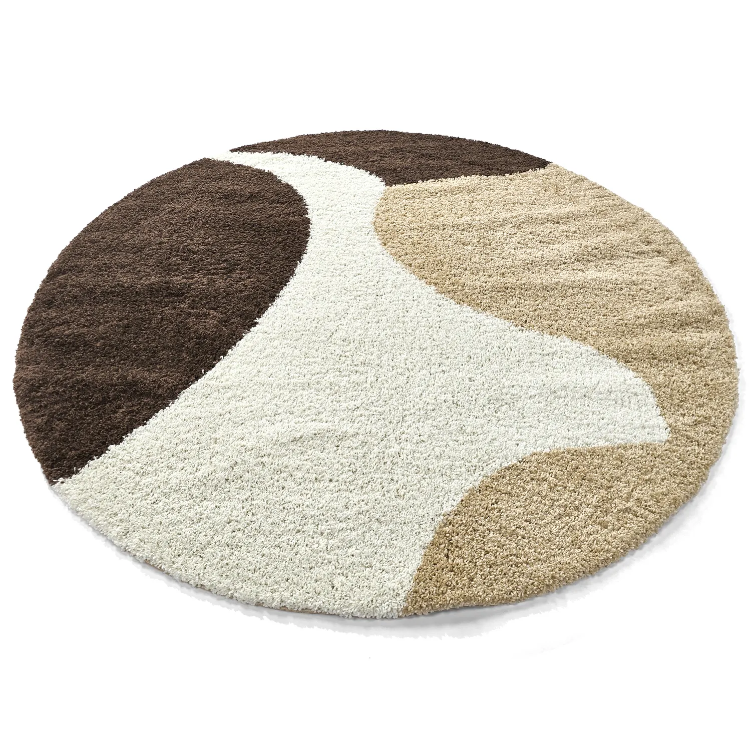 Round rugs - Chiniot (brown/beige/white)