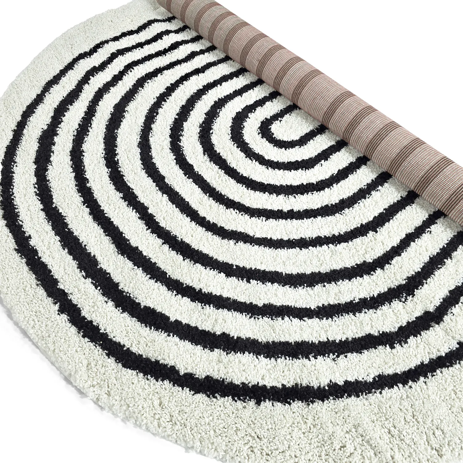 Round rugs - Cluny (white/black)