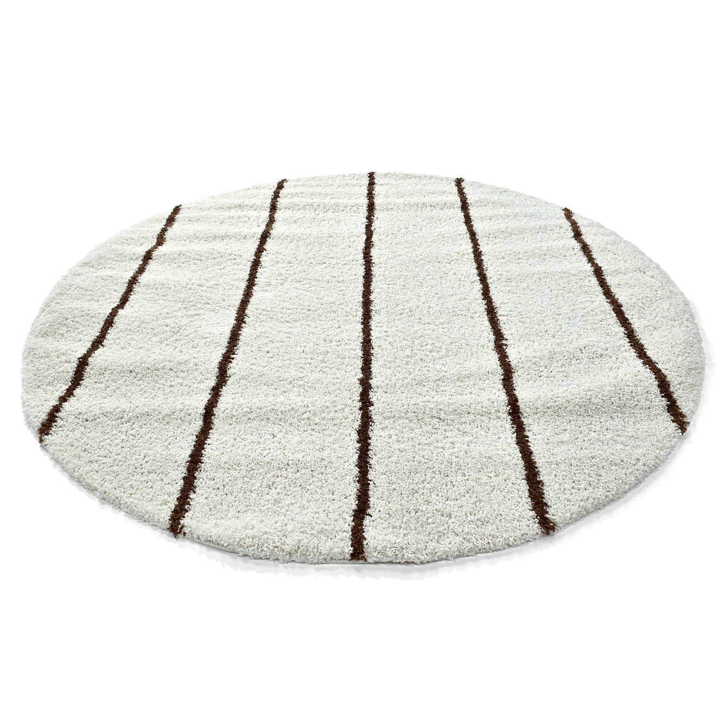 Round rugs - Eze (white/brown)