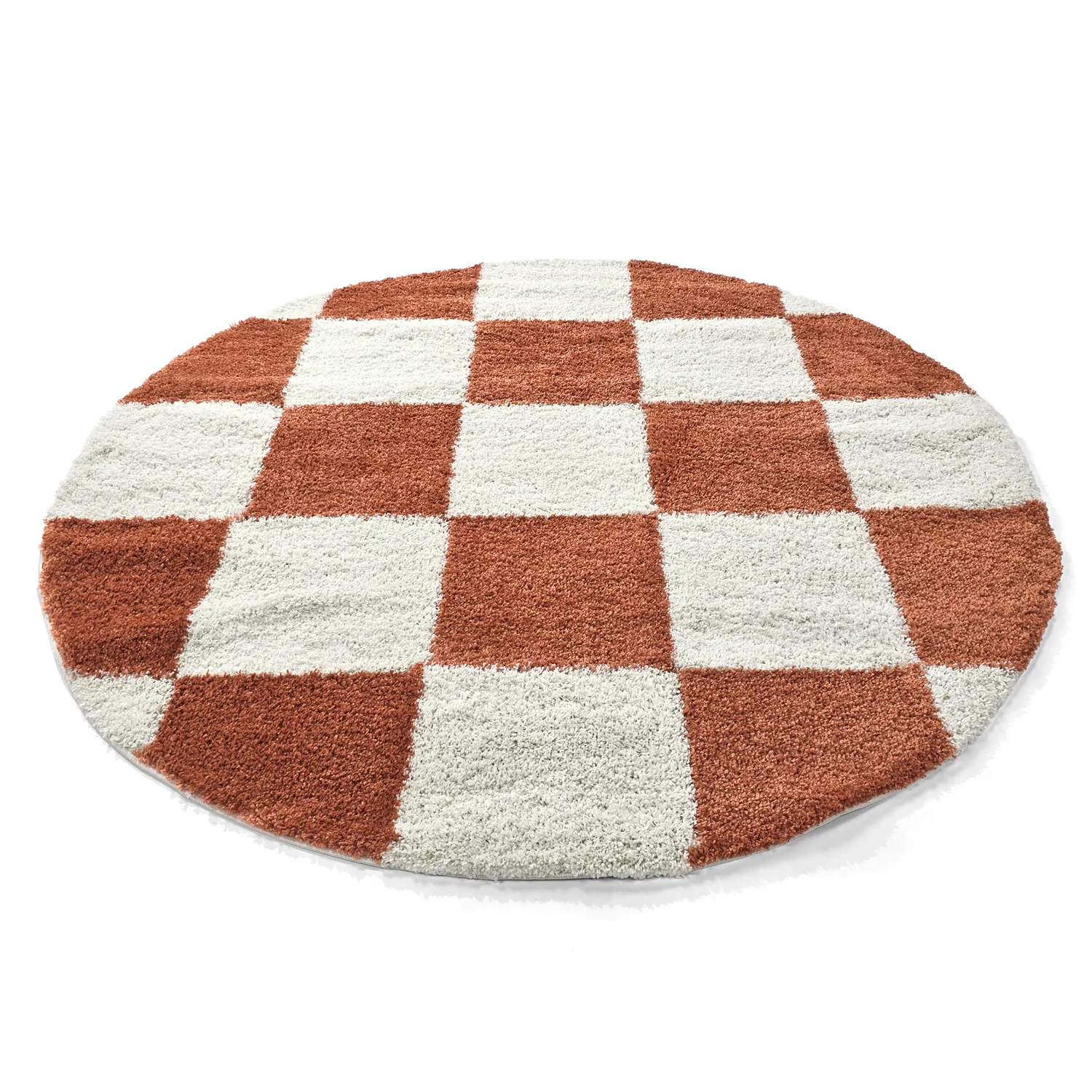 Round rugs - Gordes (orange/white)