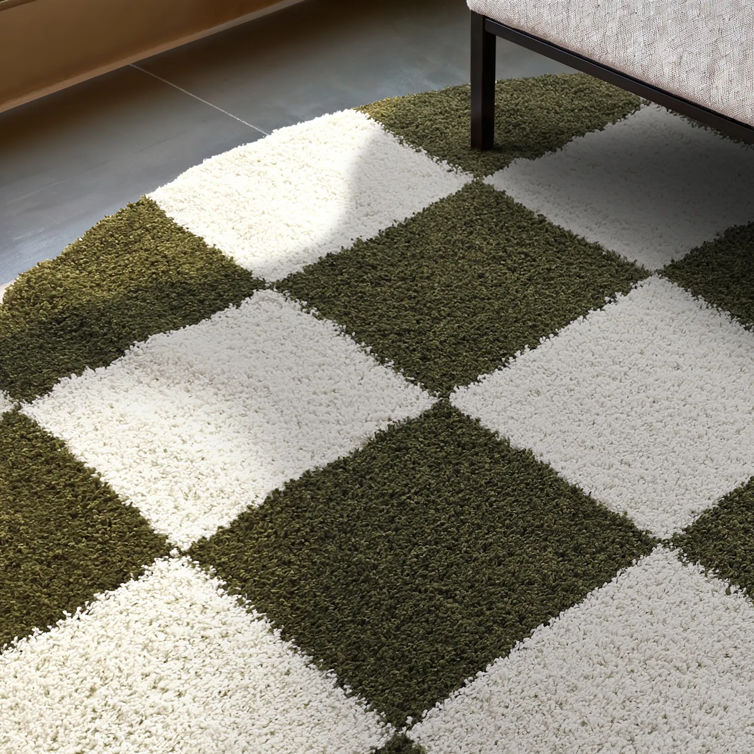Round rugs - Gordes (green/white)