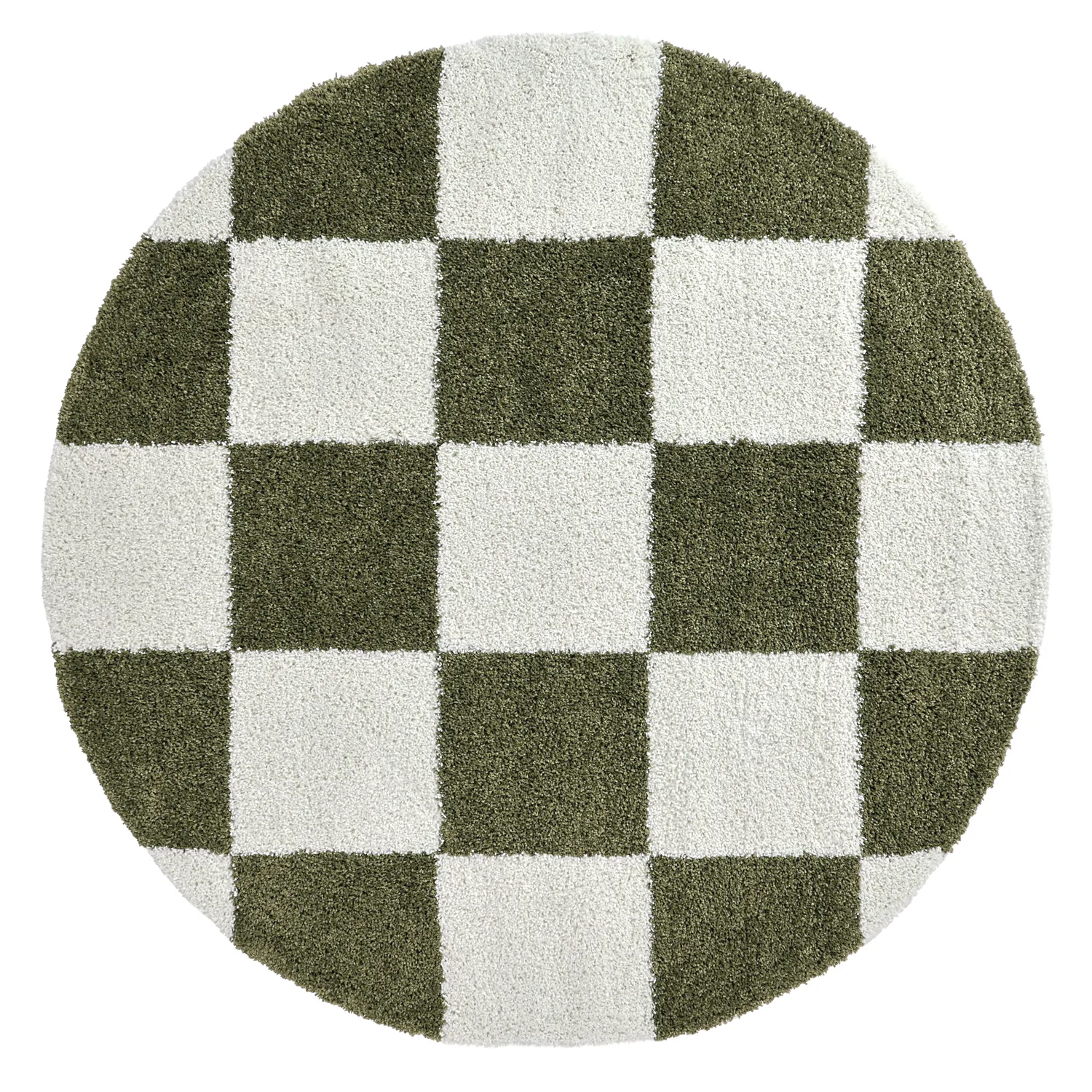 Round rugs - Gordes (green/white)