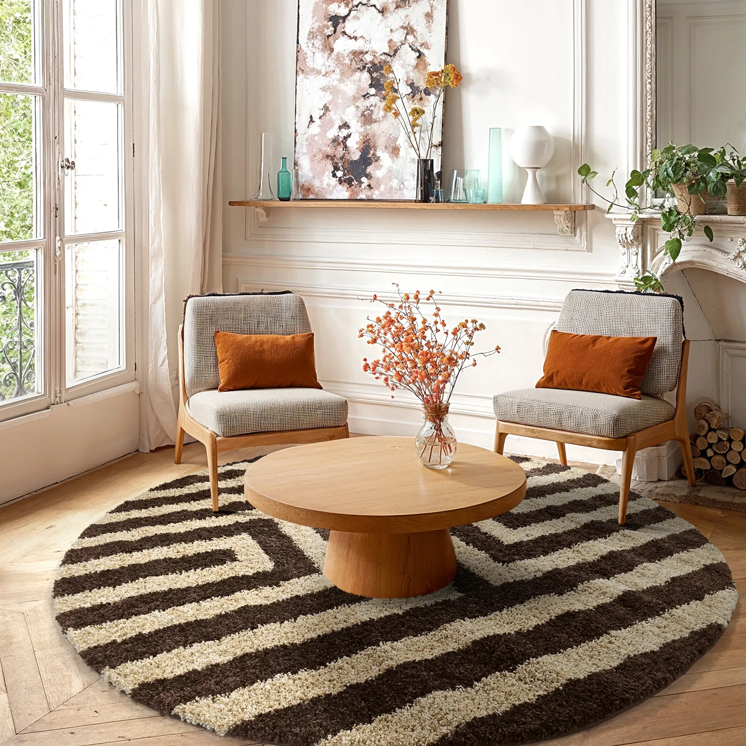 Round rugs - Imilchil (beige/brown)