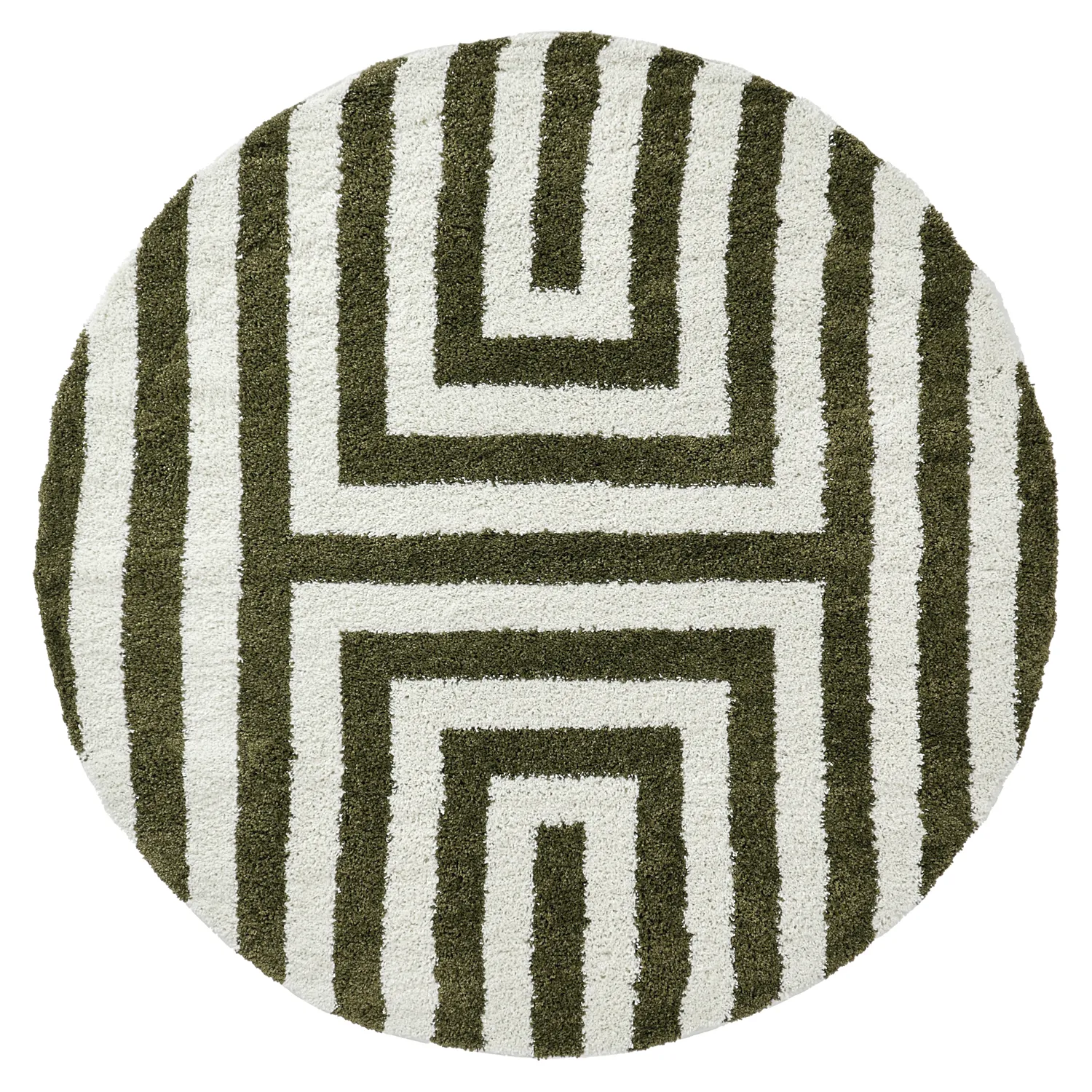 Round rugs - Imilchil (white/green)