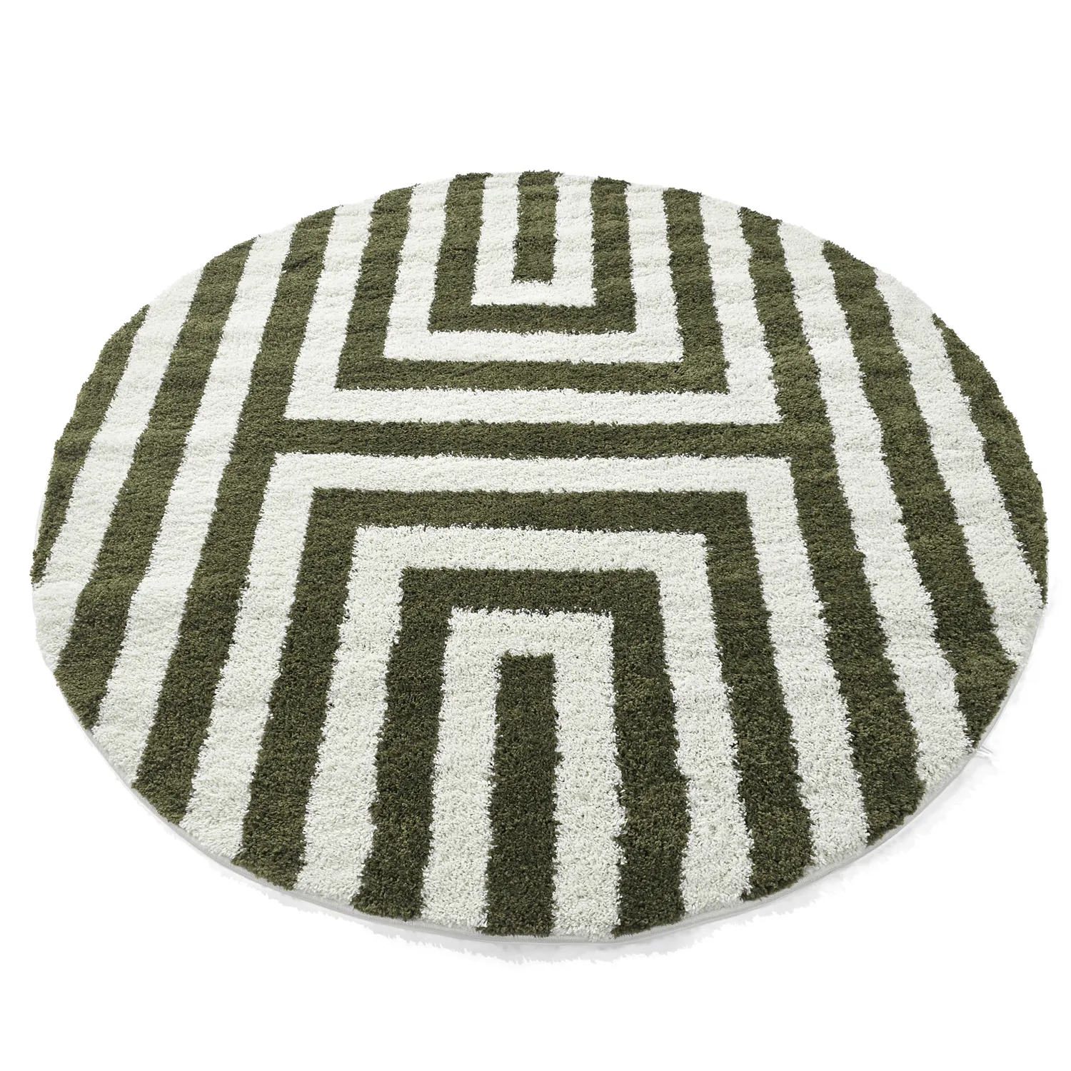 Round rugs - Imilchil (white/green)