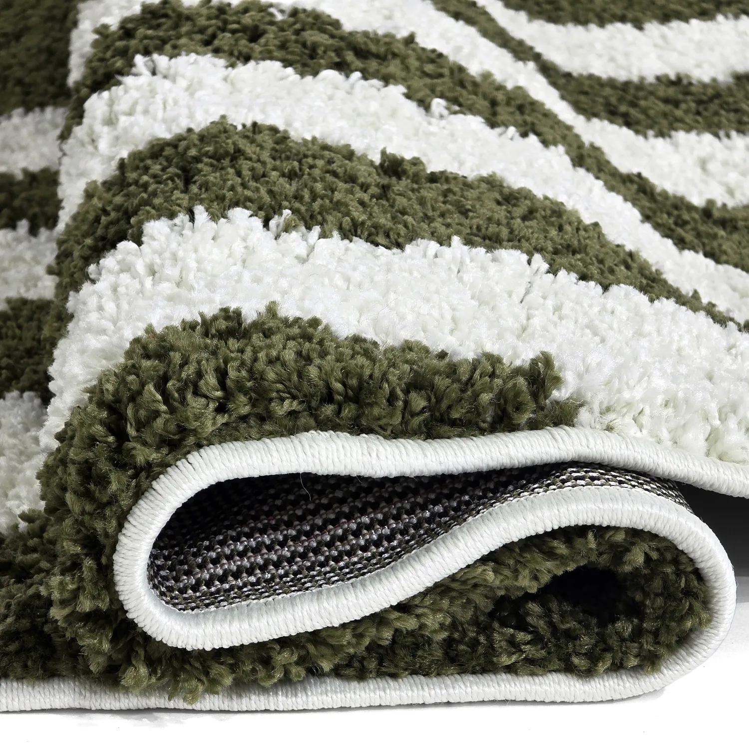 Round rugs - Imilchil (white/green)