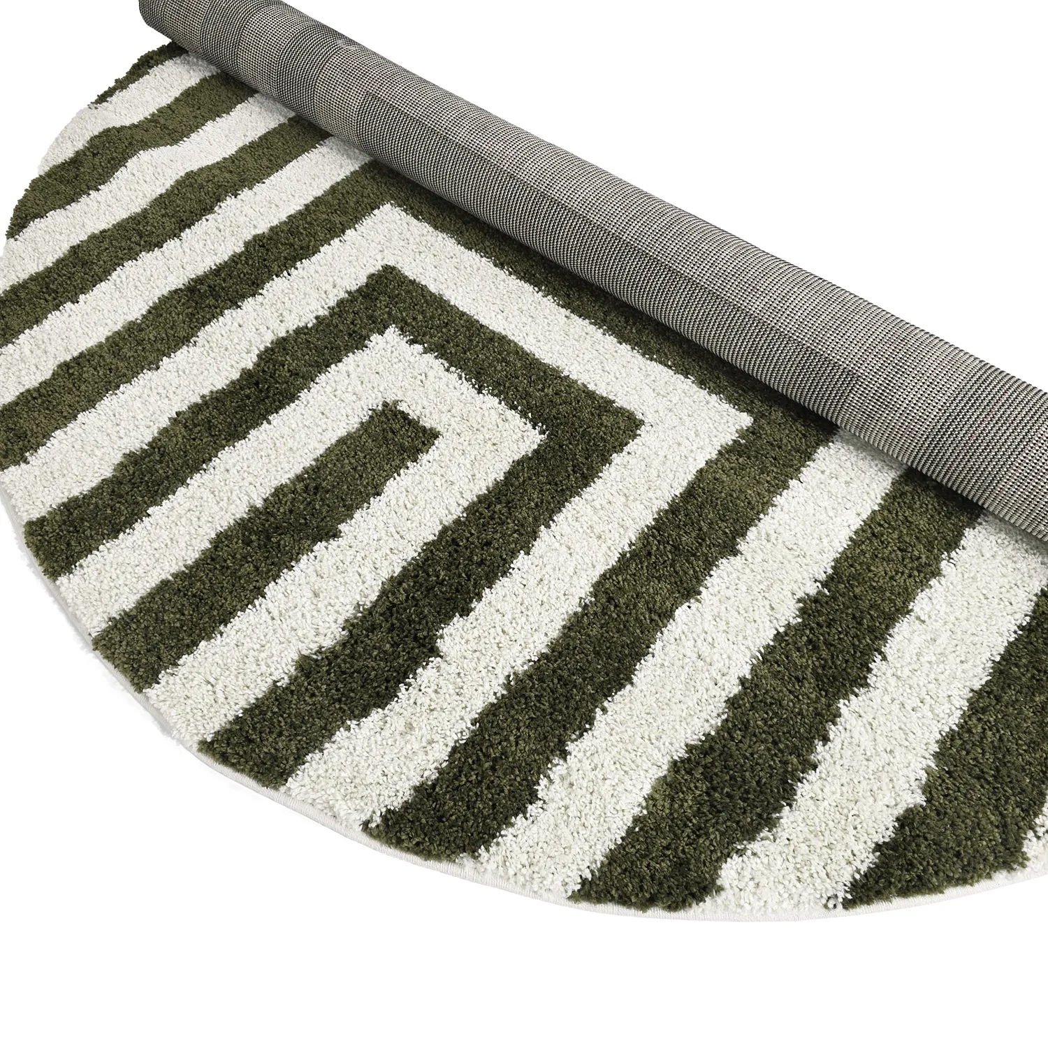 Round rugs - Imilchil (white/green)