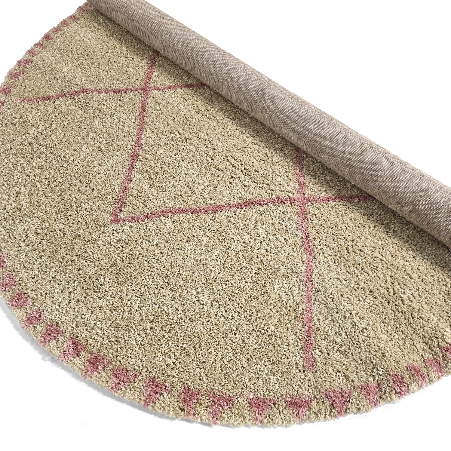 Round rugs - Tiznit (beige/pink)