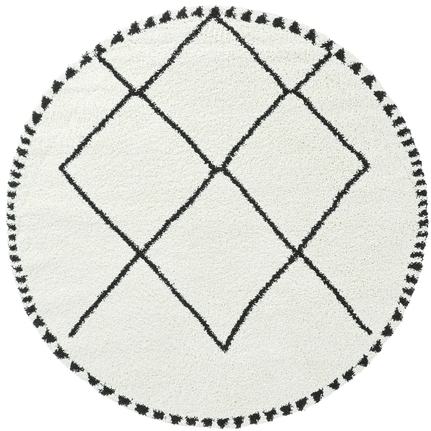 Round rugs - Tiznit (white/black)