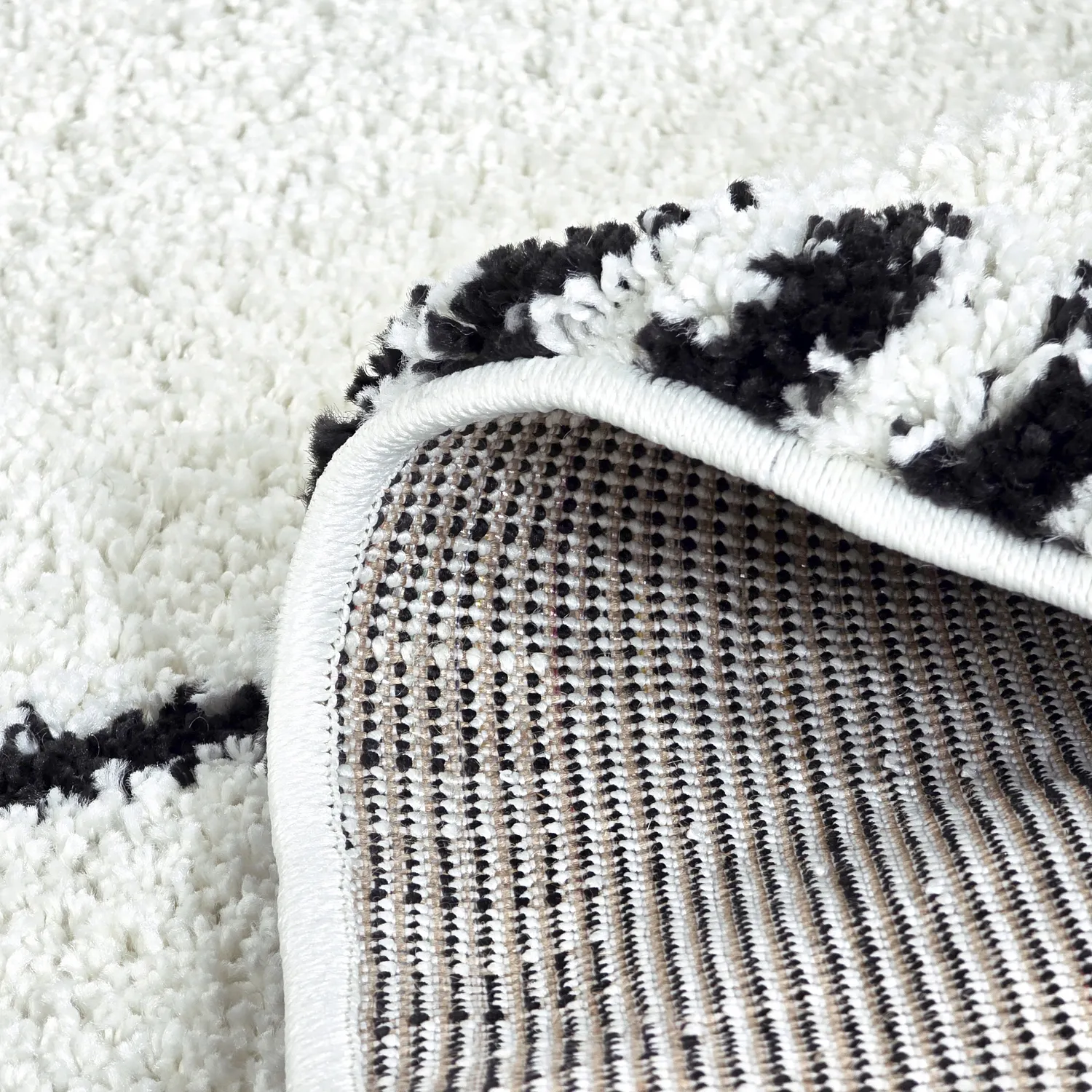 Round rugs - Tiznit (white/black)