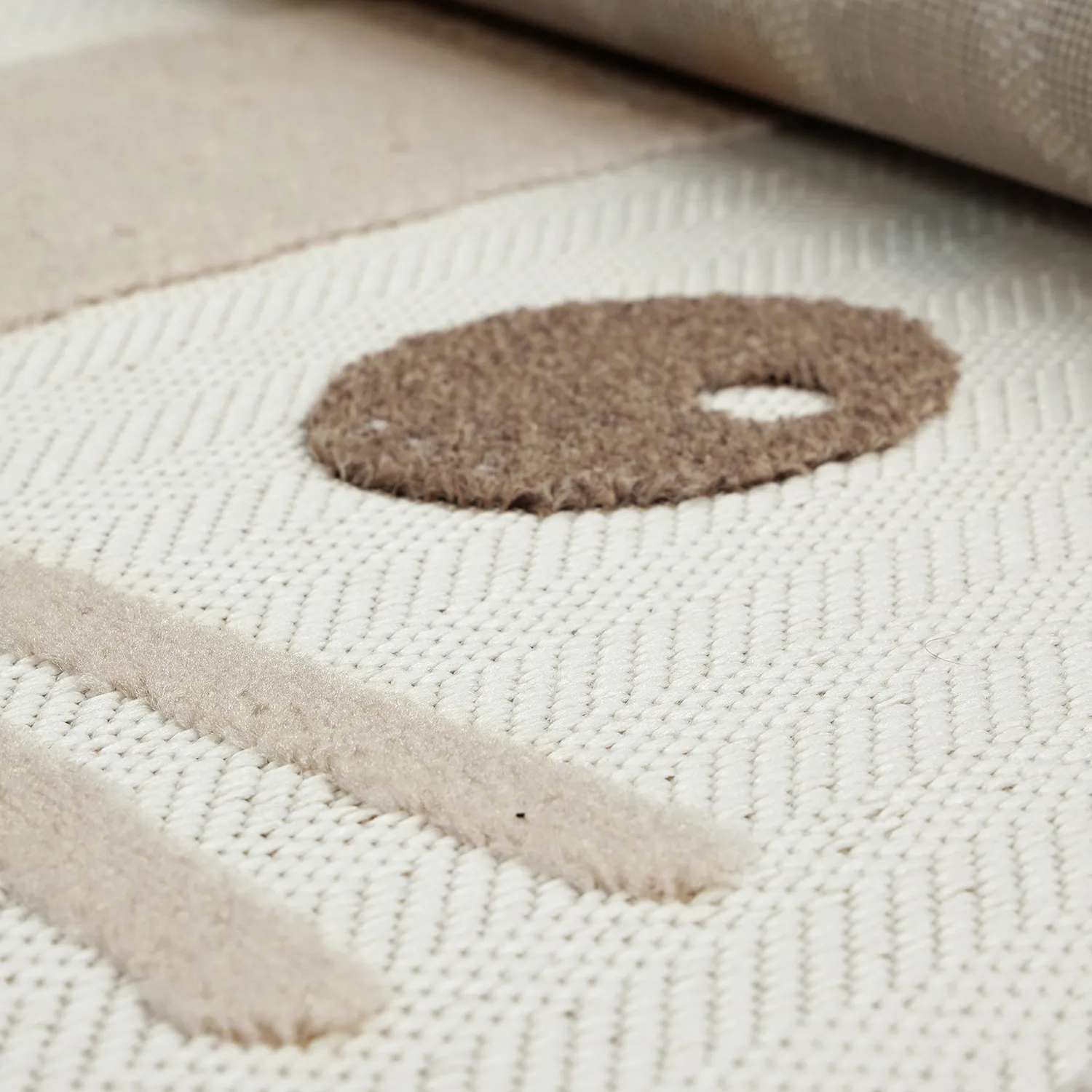 Round Children's Rug - Kind Lion (cream)