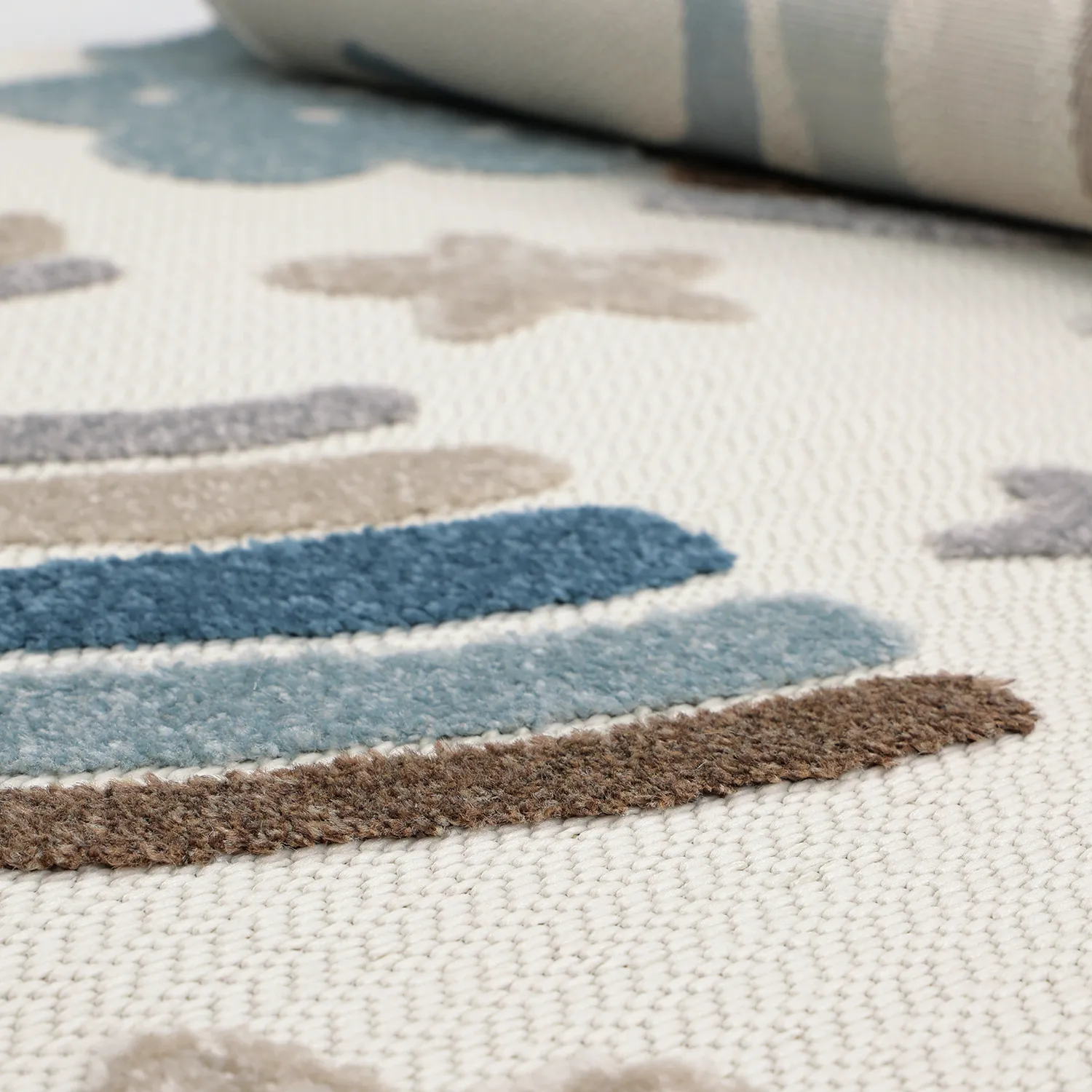 Round Children's Rug - Rainbow Potpourri (cream/multi)