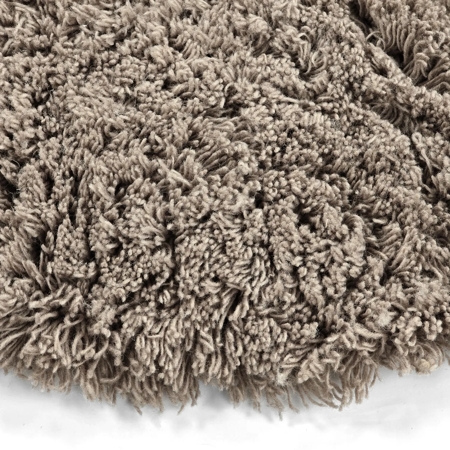 Round rug - Aliste Wool Shaggy (brown)
