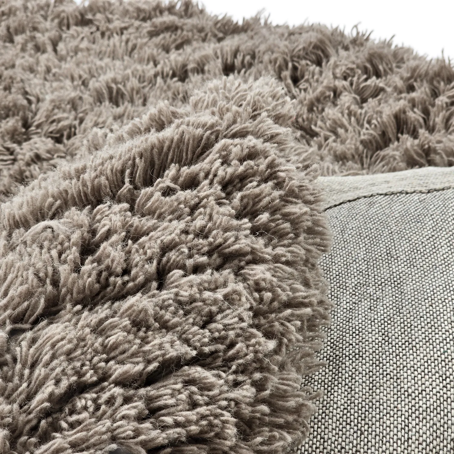 Round rug - Aliste Wool Shaggy (brown)