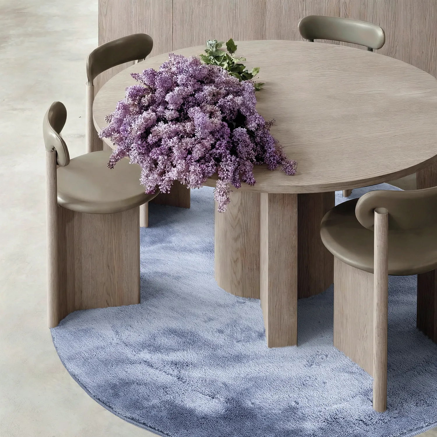 Round rugs - Aranga Super Soft Fur (steel blue)