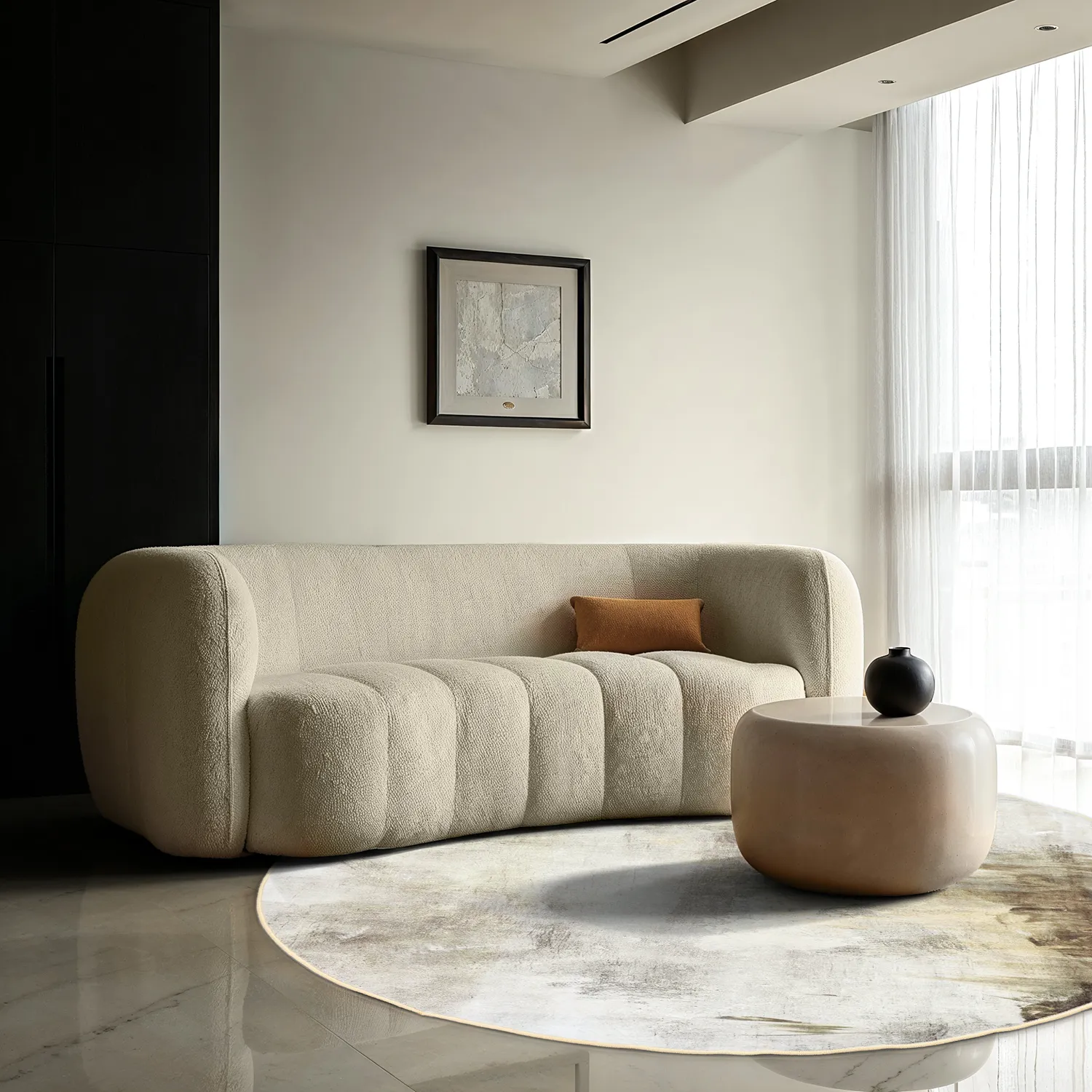 Round rug - Cadiz (beige)