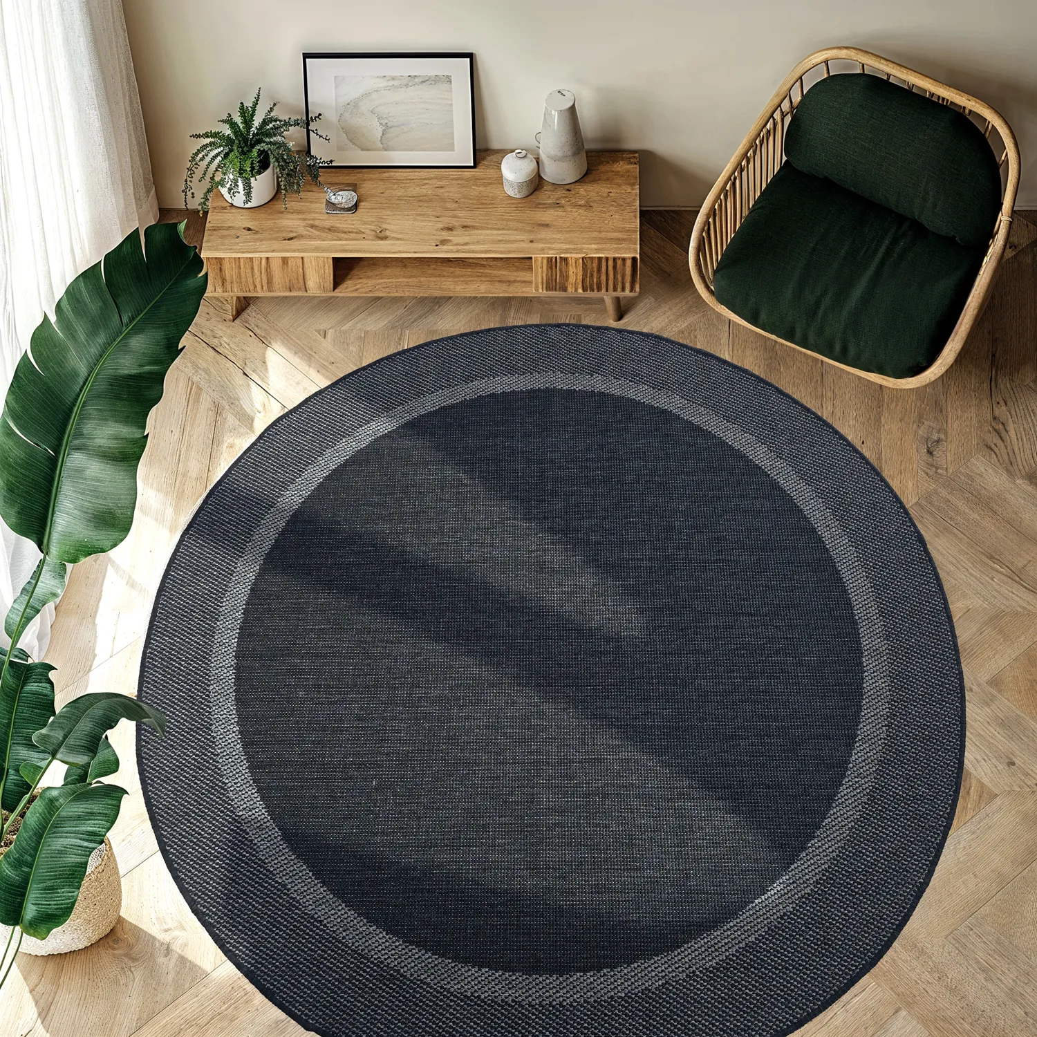 Round rug - Indoor/Outdoor Alta (antracite)