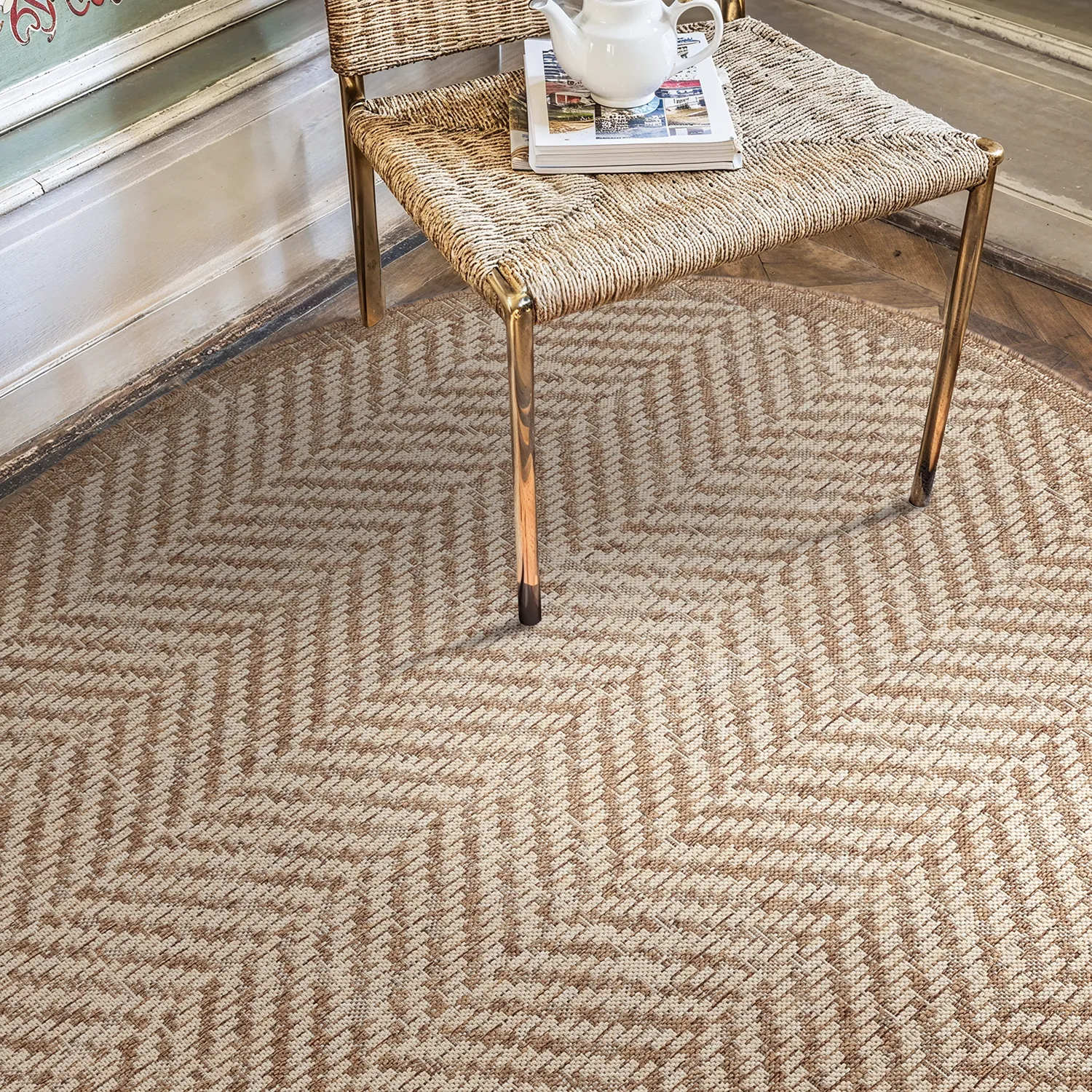 Round rug - Indoor/Outdoor Donora (brown)