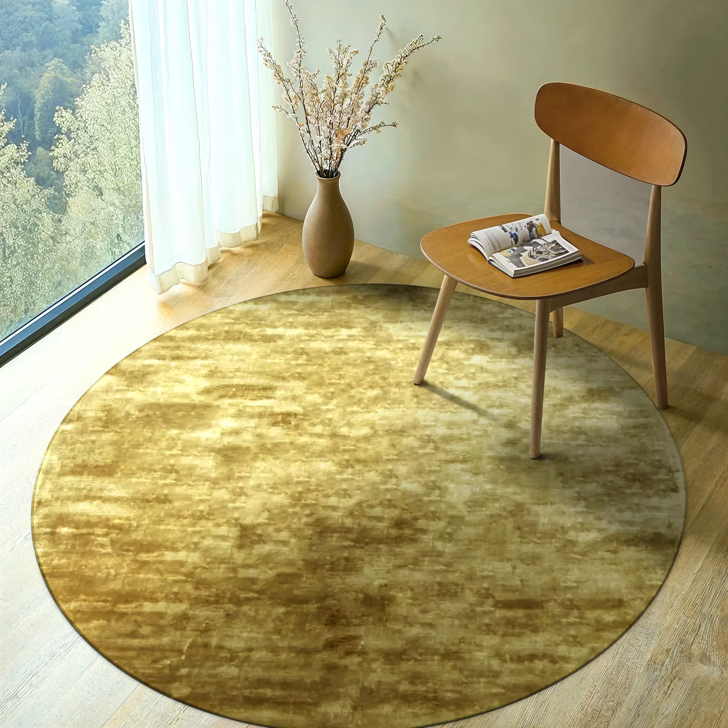 Round rug - Jodhpur Special Luxury Edition (gold)