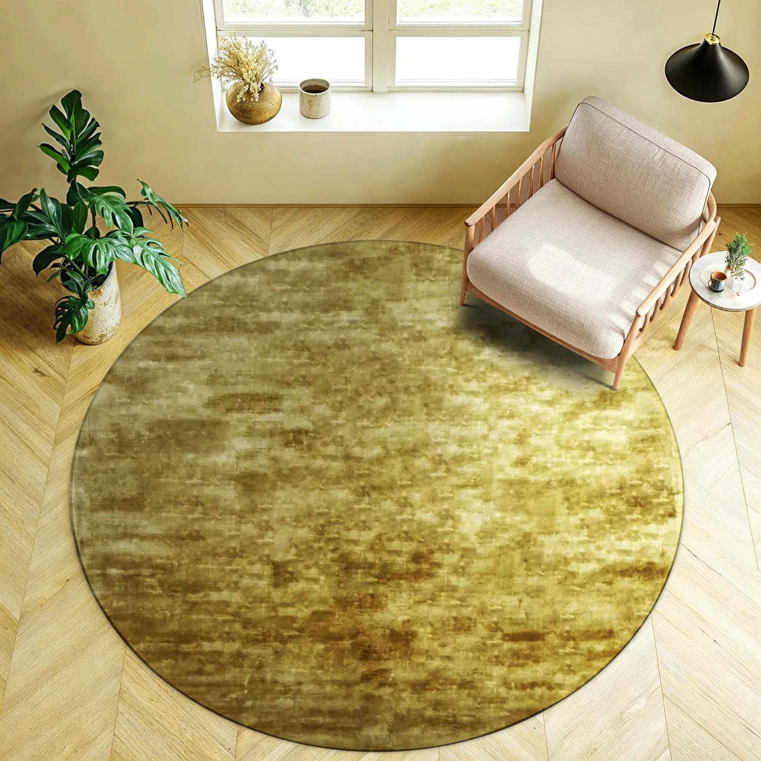 Round rug - Jodhpur Special Luxury Edition (gold)