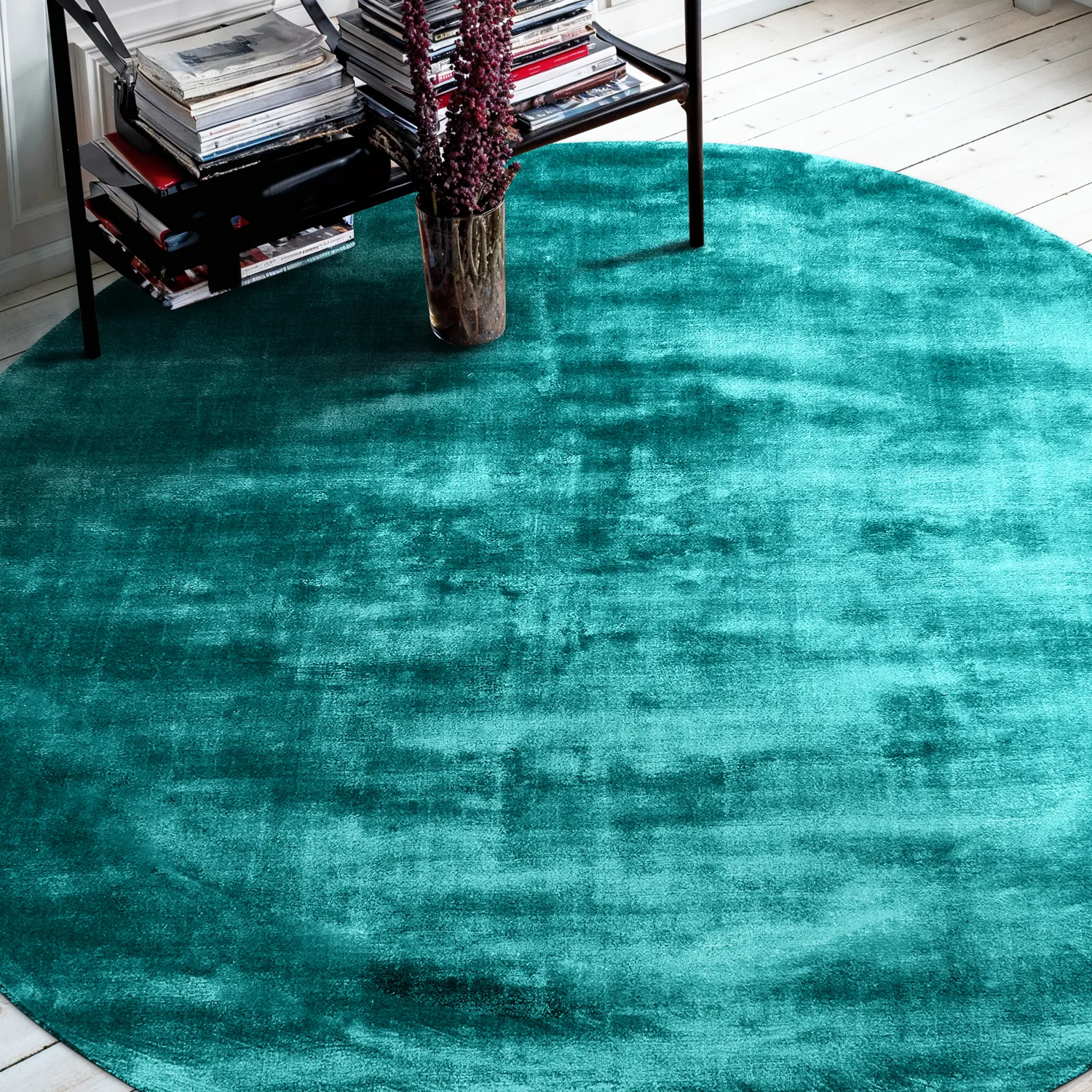 Round rug - Jodhpur Special Luxury Edition (turquoise)