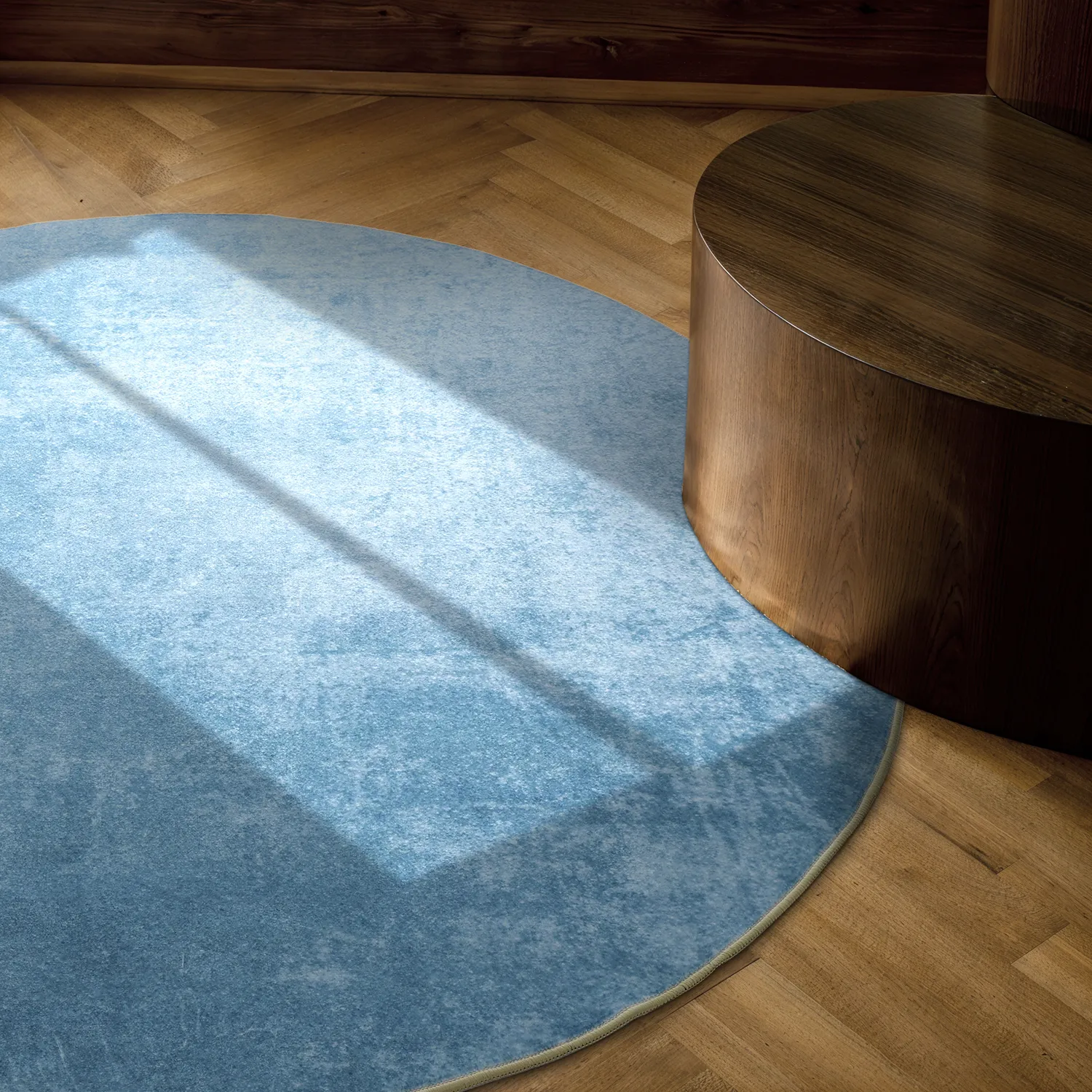 Round rug - Lynton (blue)