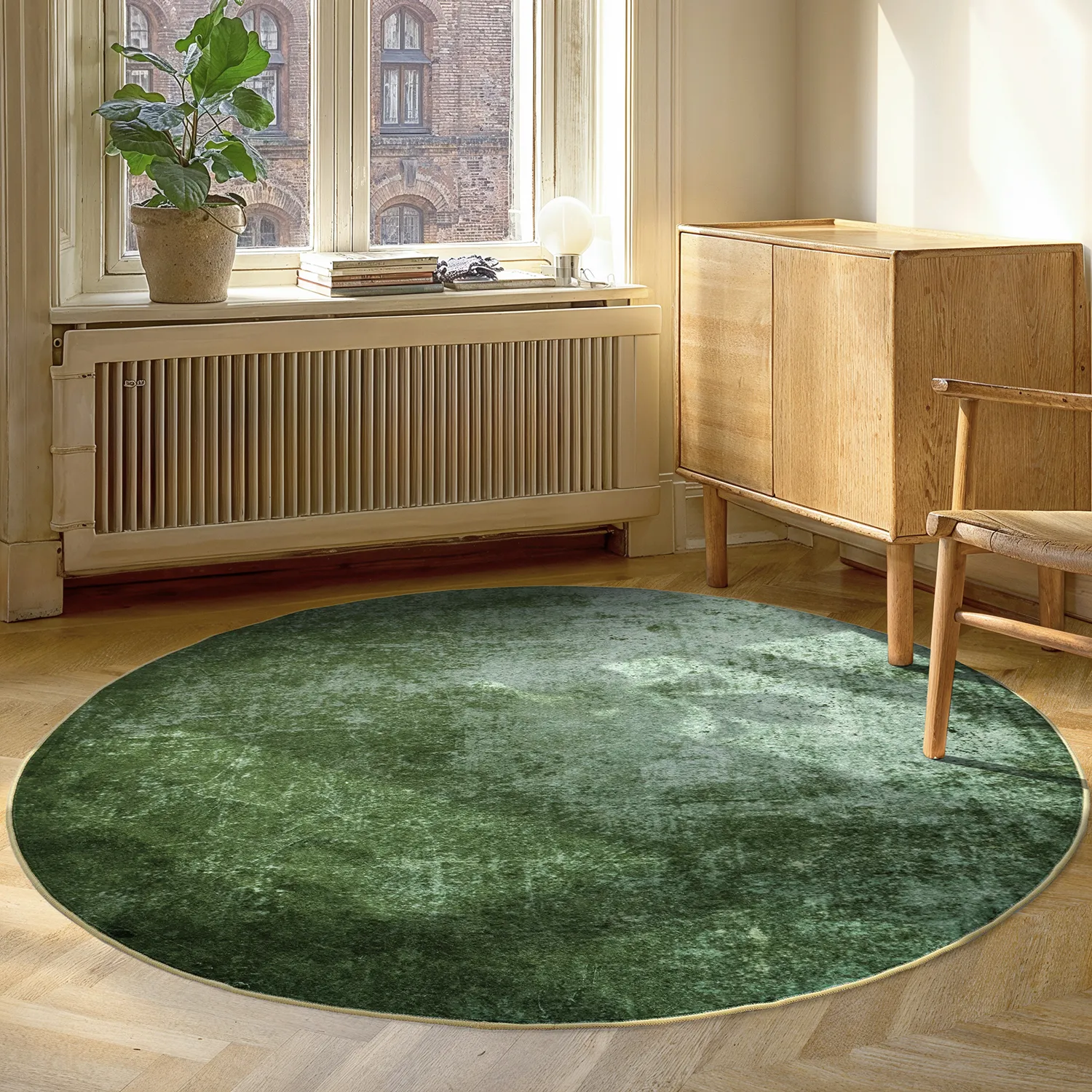 Round rug - Lynton (green)