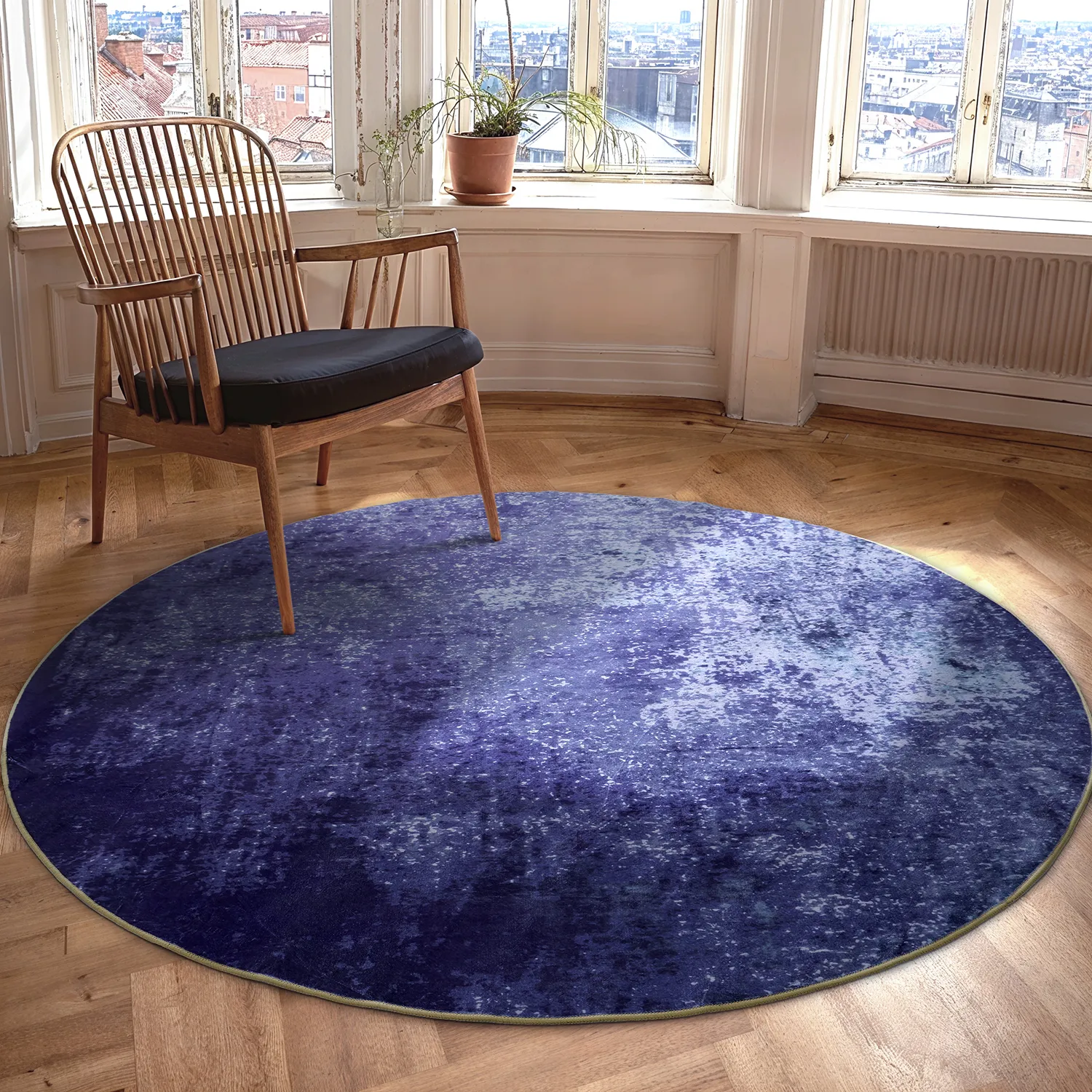 Round rug - Lynton (purple)