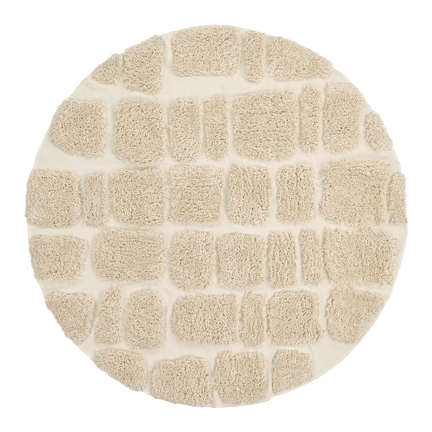 Round rug - Otranto Natural Cotton Shaggy (off-white)