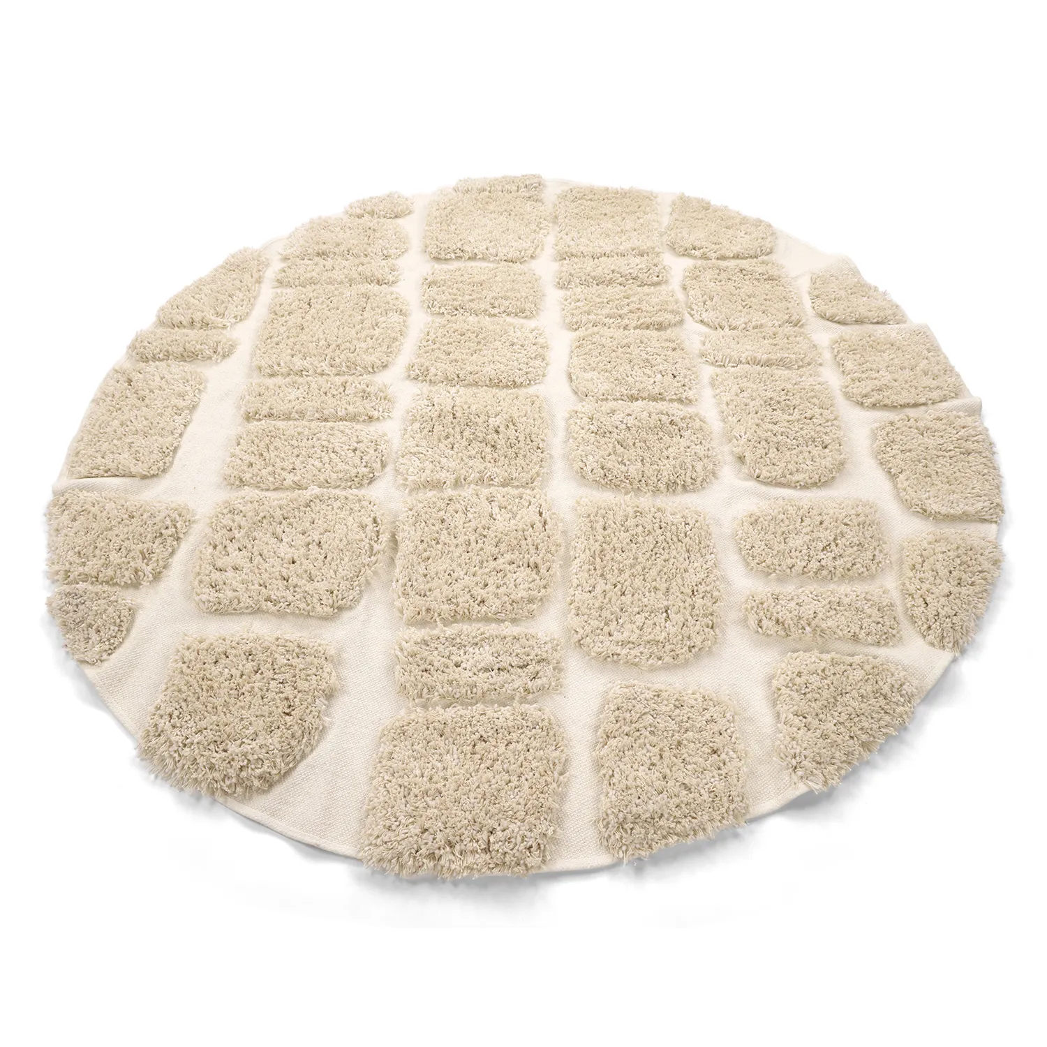 Round rug - Otranto Natural Cotton Shaggy (off-white)