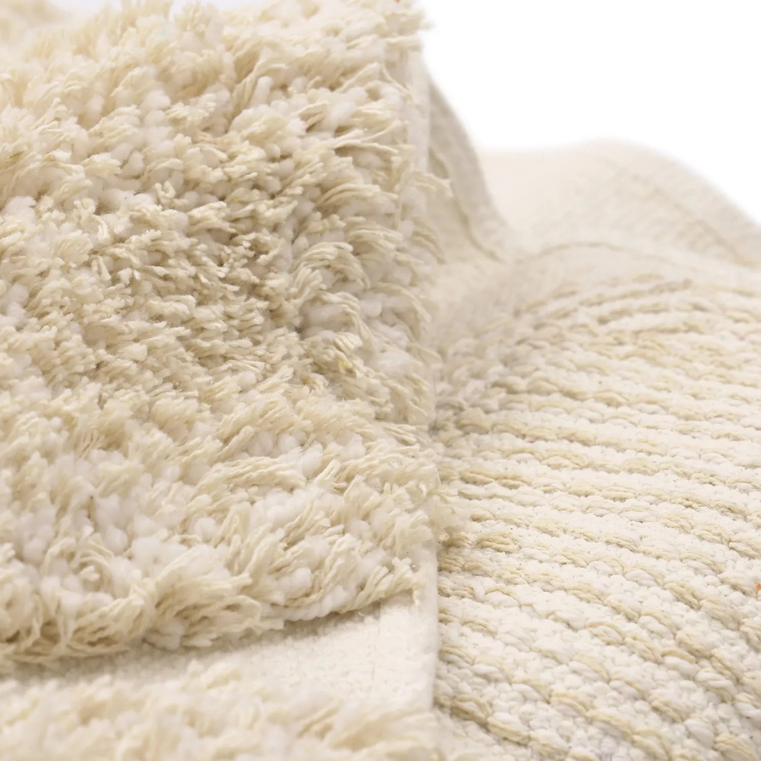 Round rug - Otranto Natural Cotton Shaggy (off-white)