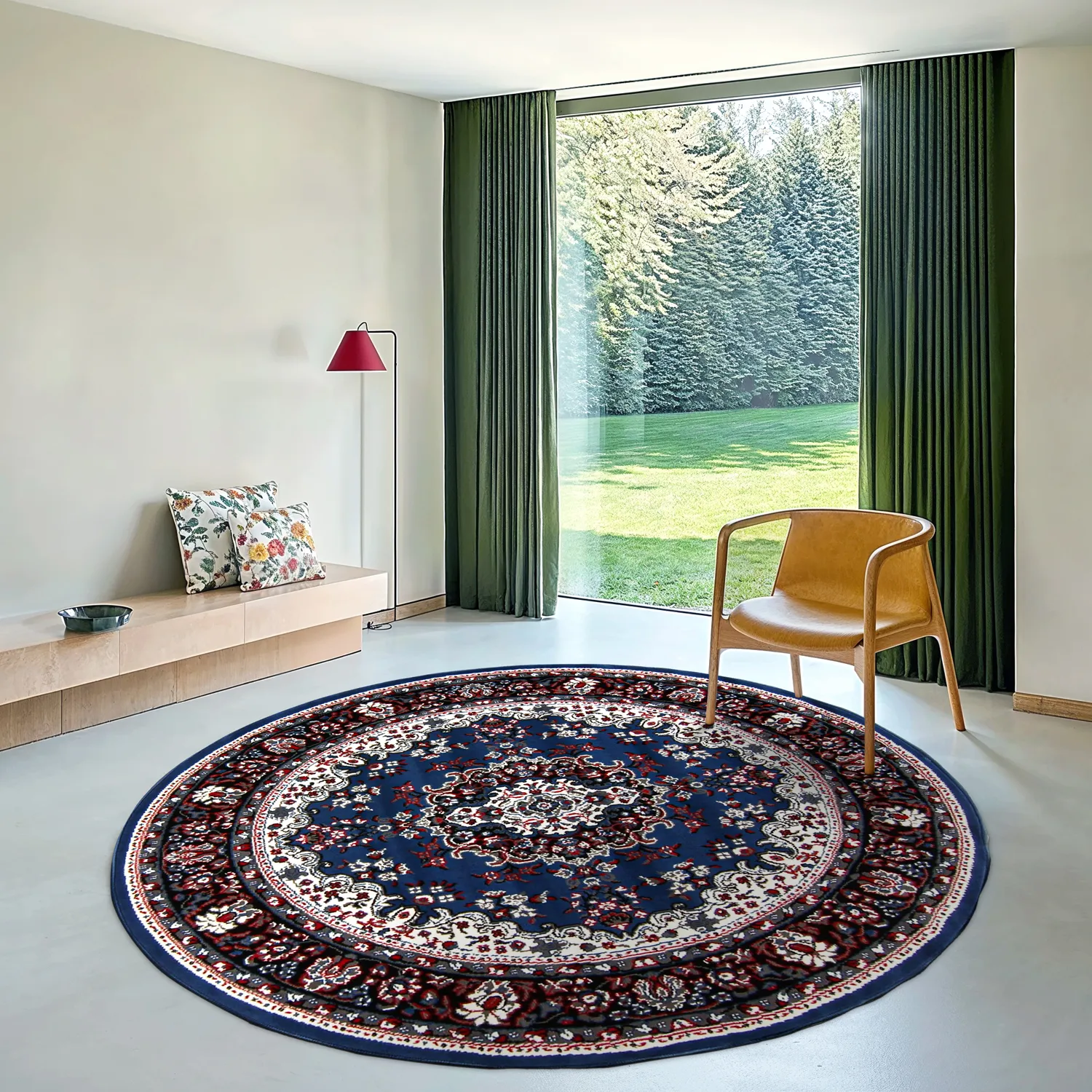 Round rug - Peking (blue)