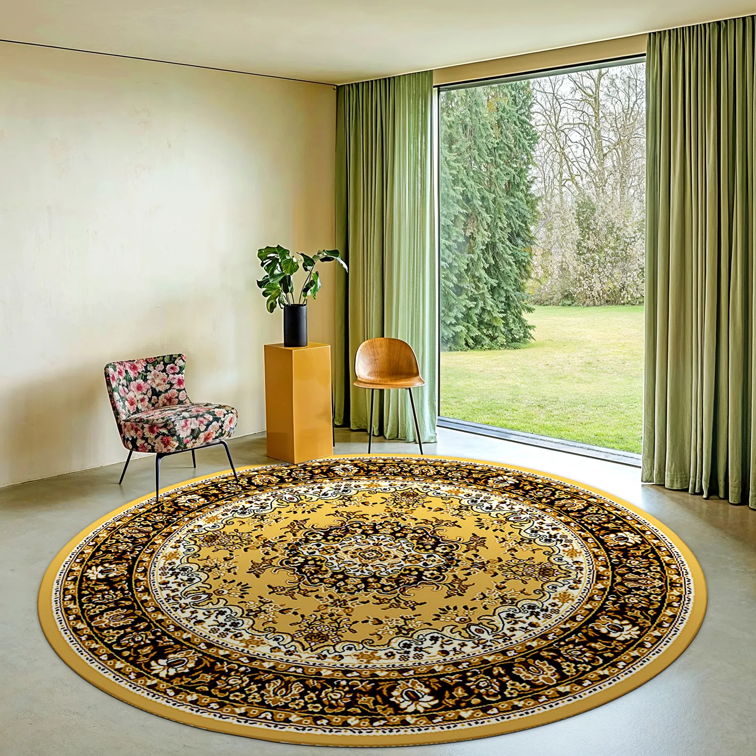 Round rug - Peking (gold)