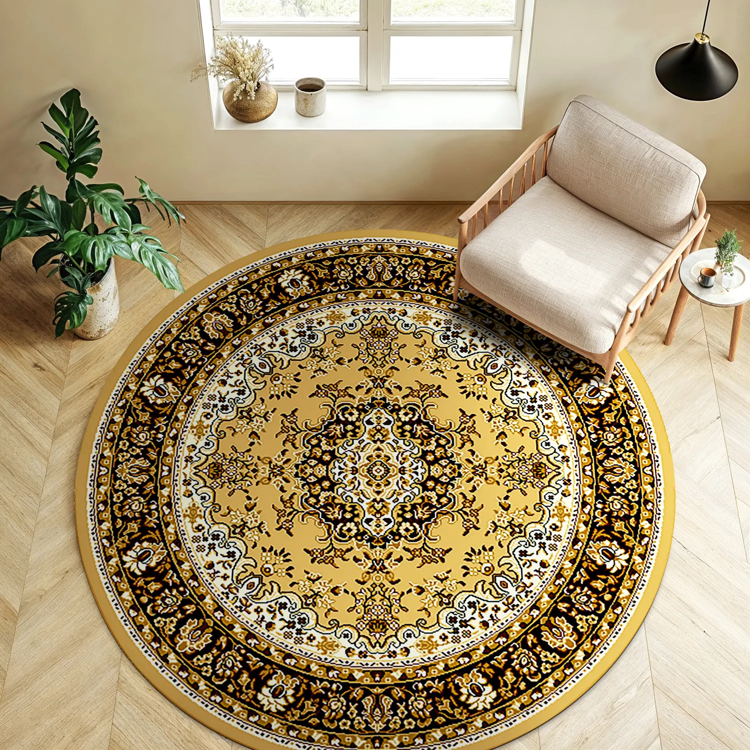 Round rug - Peking (gold)