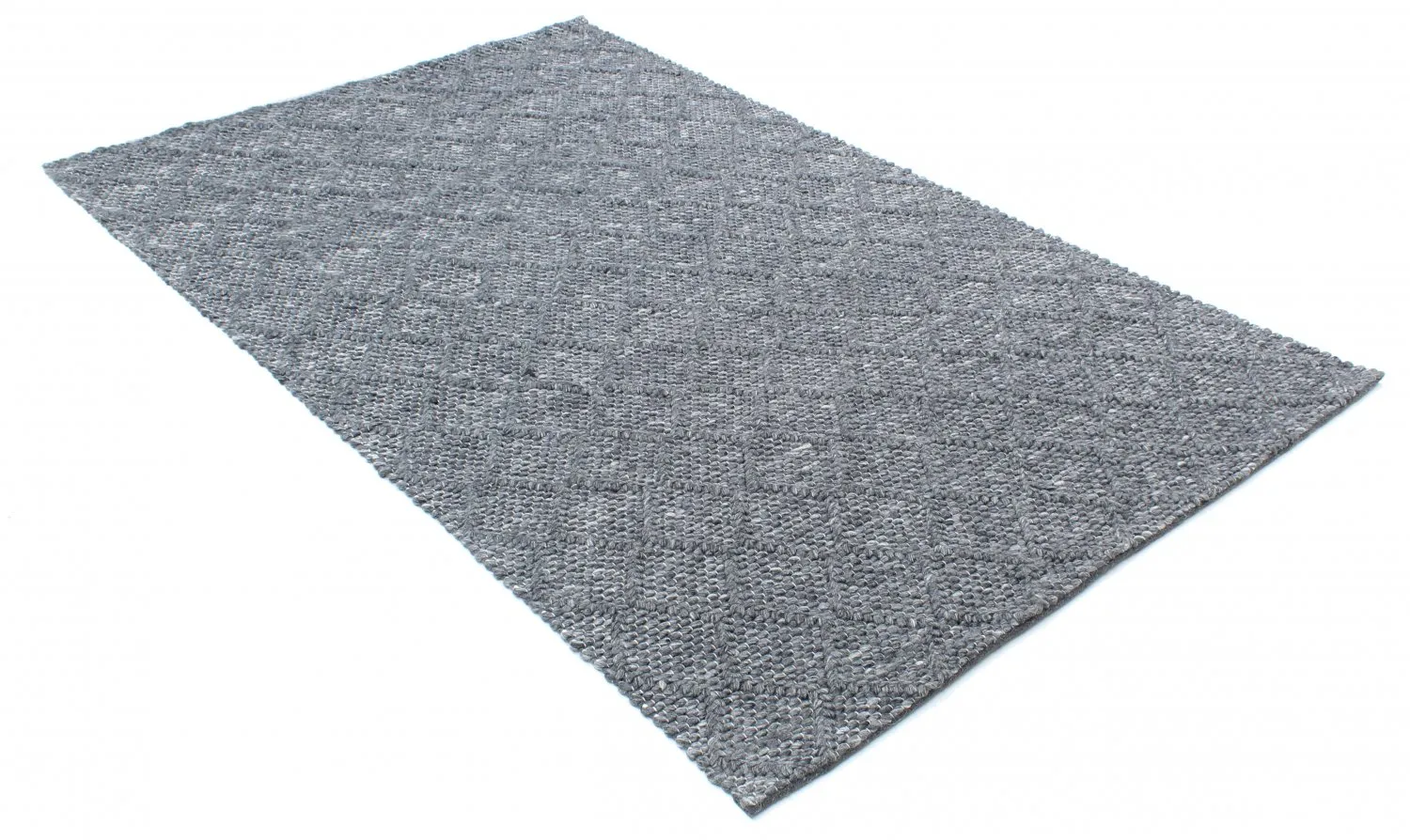 Wool rug - Rut (dark grey)