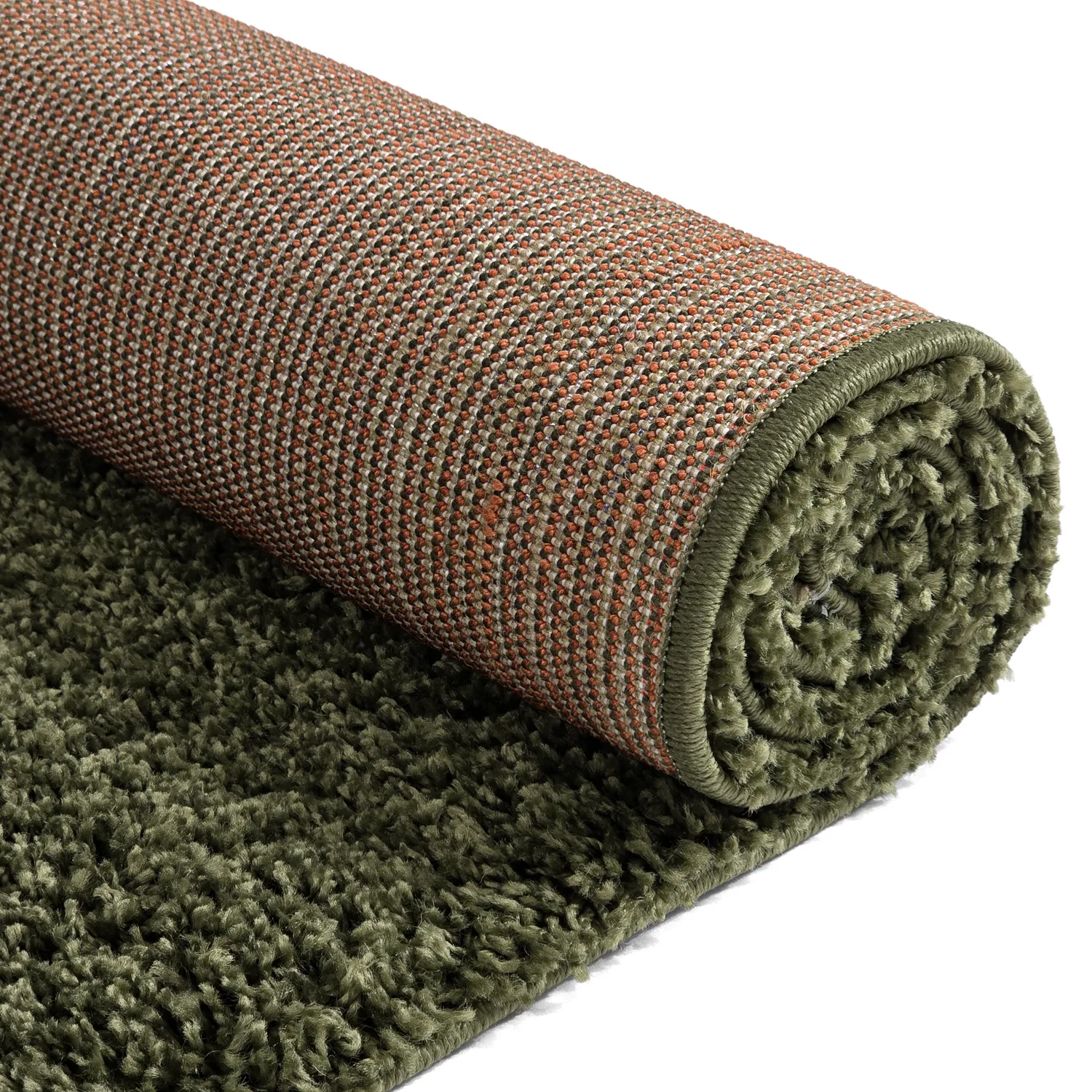 Shaggy rugs - Alsace (green/white/orange)